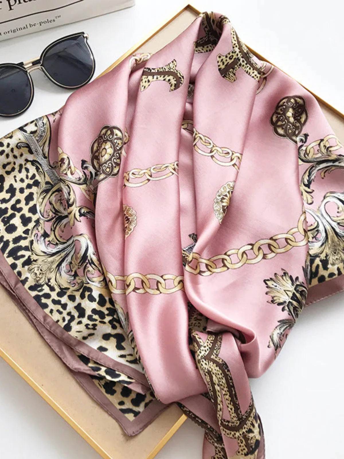 100% Mulberry Silk Printed Square Shawl Scarf size--88*88cm - Image 25