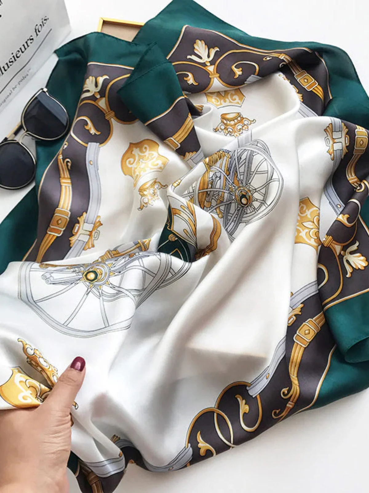 100% Mulberry Silk Printed Square Shawl Scarf size--88*88cm - Image 49