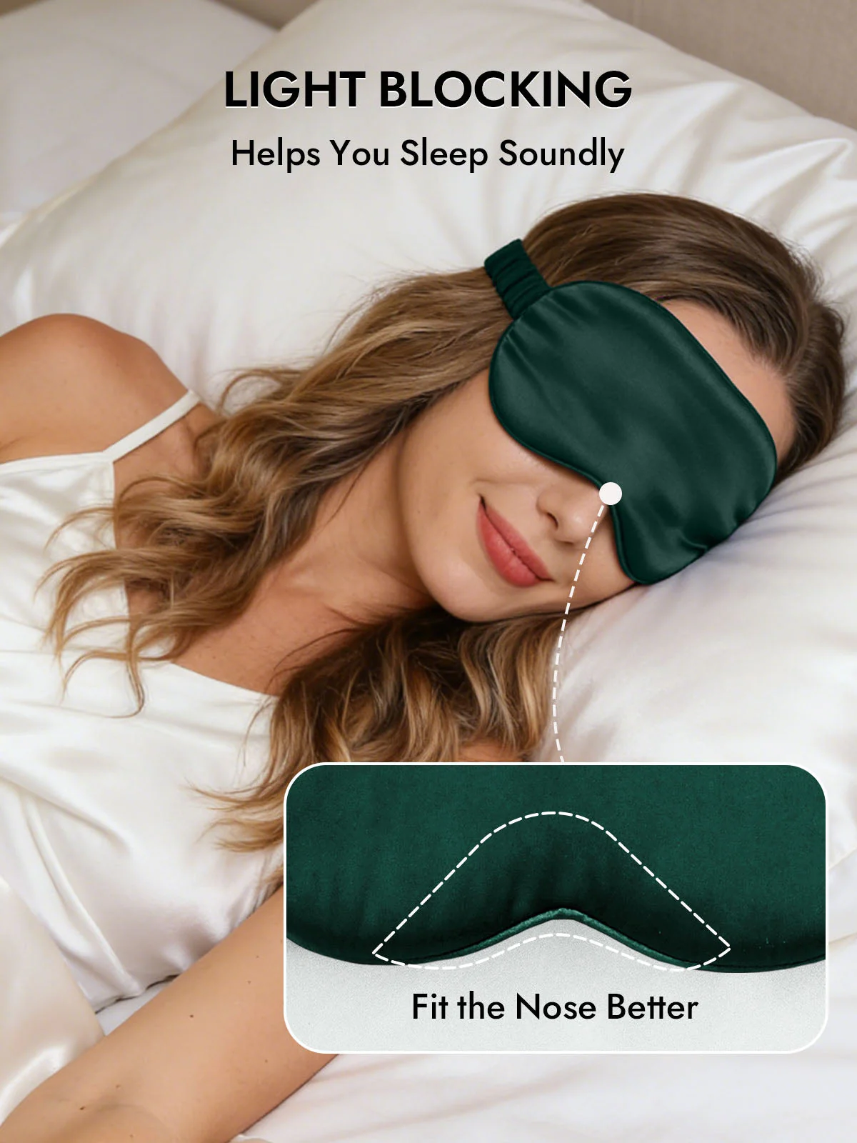 100% Mulberry Silk Sleep Eye Mask with Elastic Band - Image 38