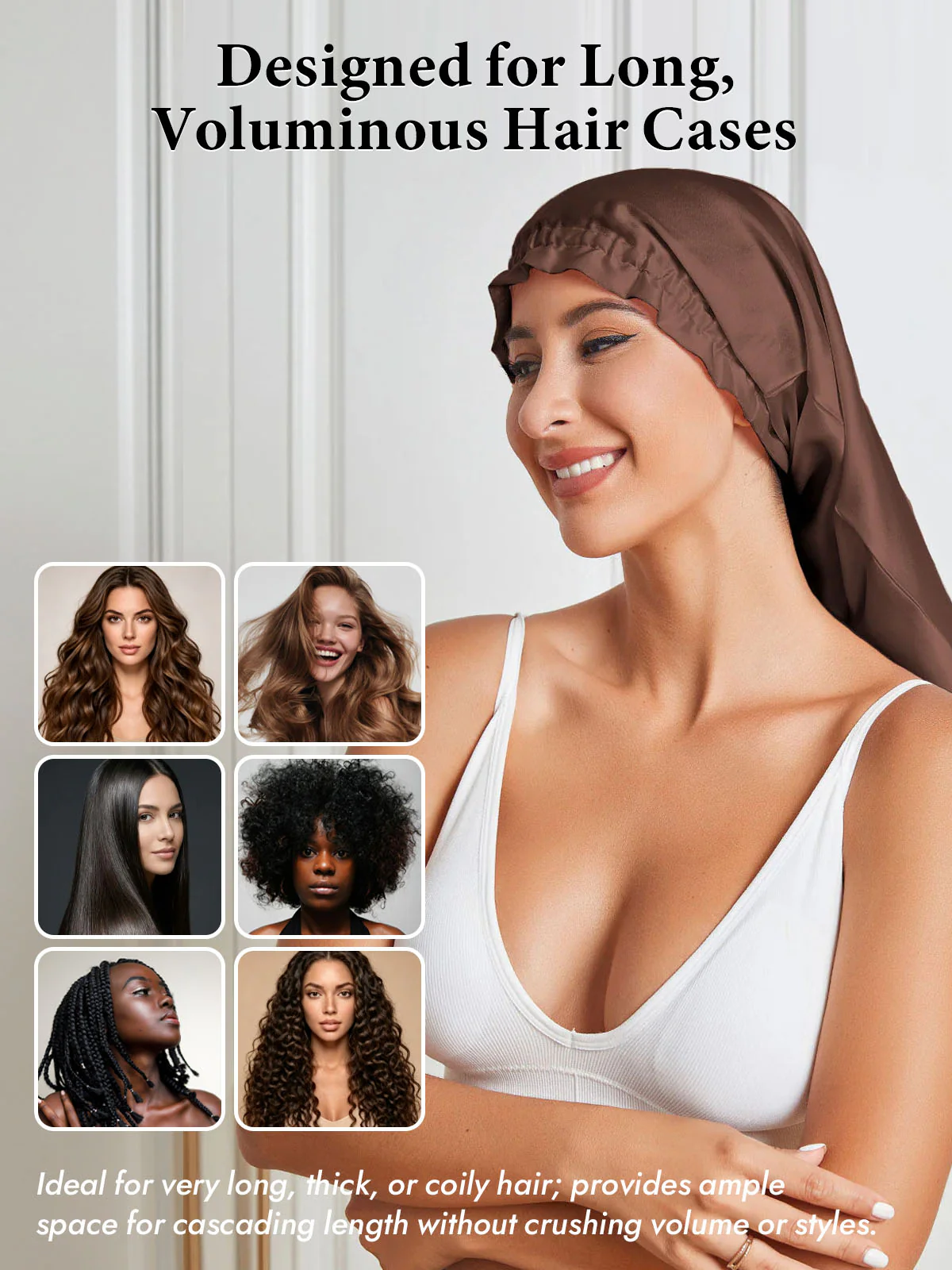 Elegant 100% Mulberry Silk Bonnet for Long Hair - Image 17
