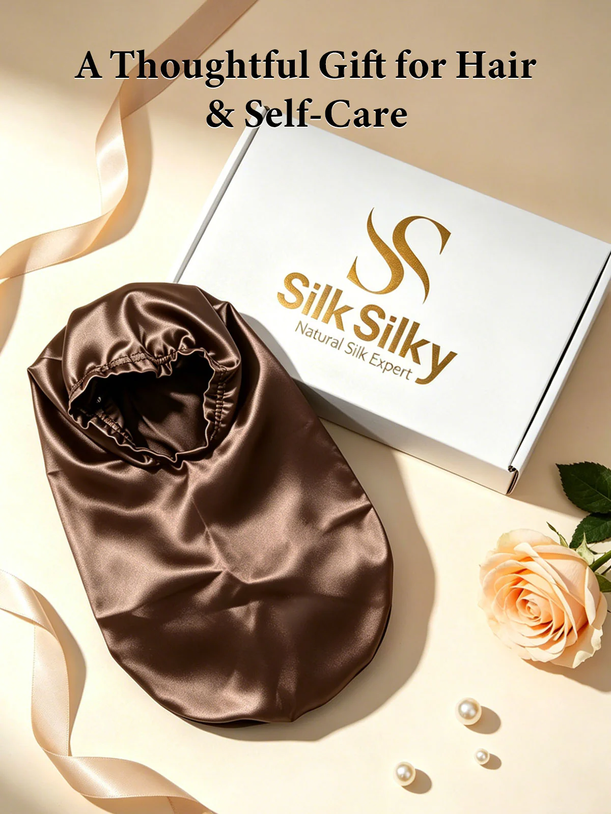 Elegant 100% Mulberry Silk Bonnet for Long Hair - Image 18