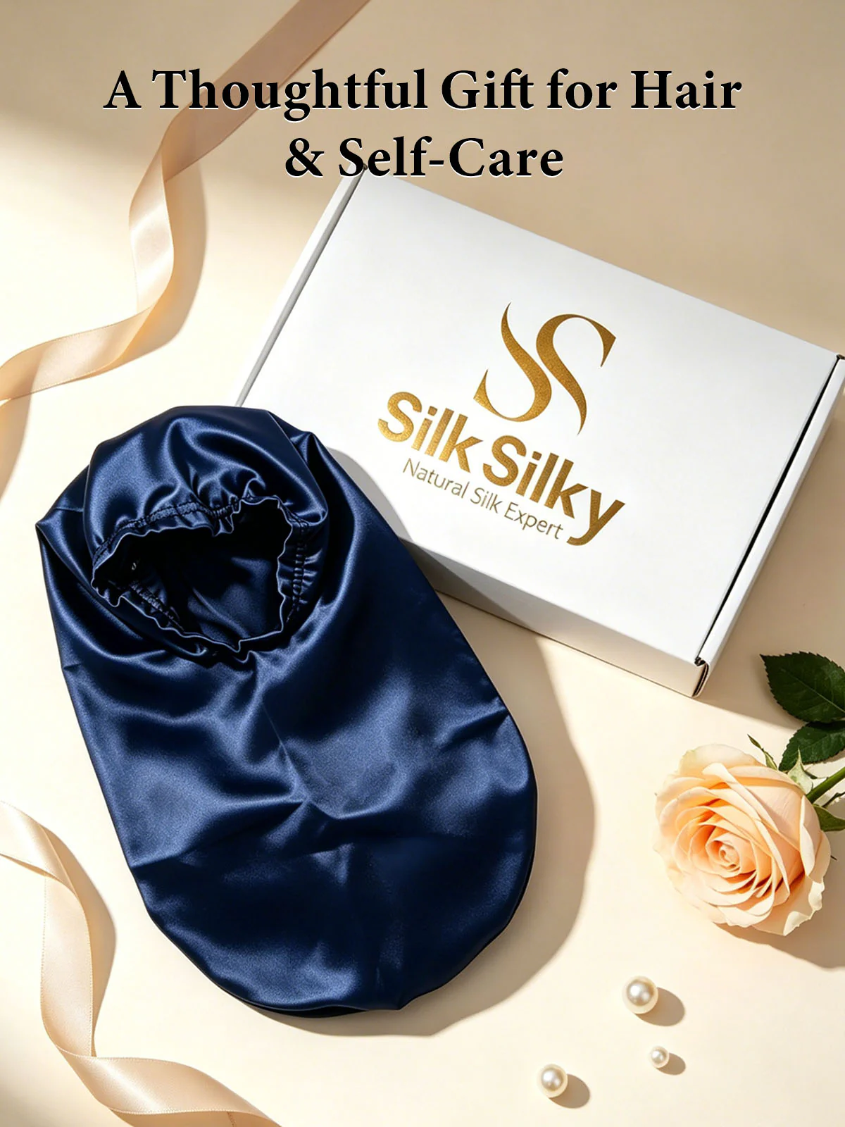 Elegant 100% Mulberry Silk Bonnet for Long Hair - Image 24