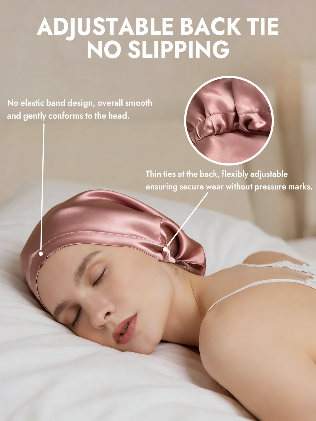 100% Mulberry Silk Elegant Bonnet for Long Hair - Image 5