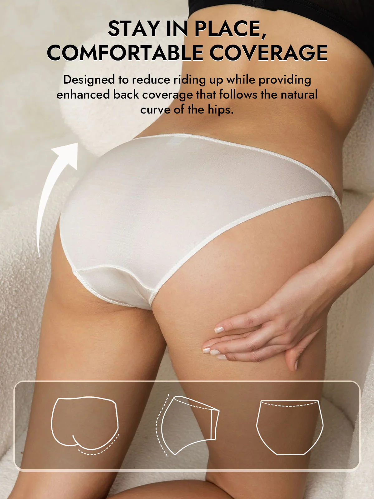 19Momme Silk Low-Waist String Brief Panty - Image 36
