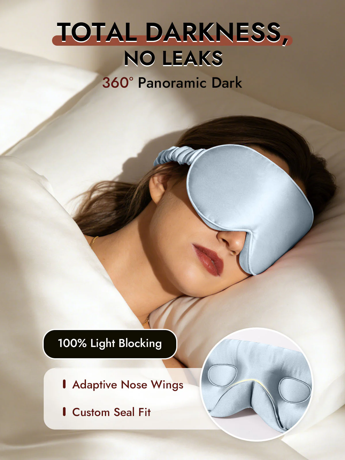 22 Momme 100% Mulberry Silk 3D Sleep Mask With Upgraded Nose Wings - Image 47