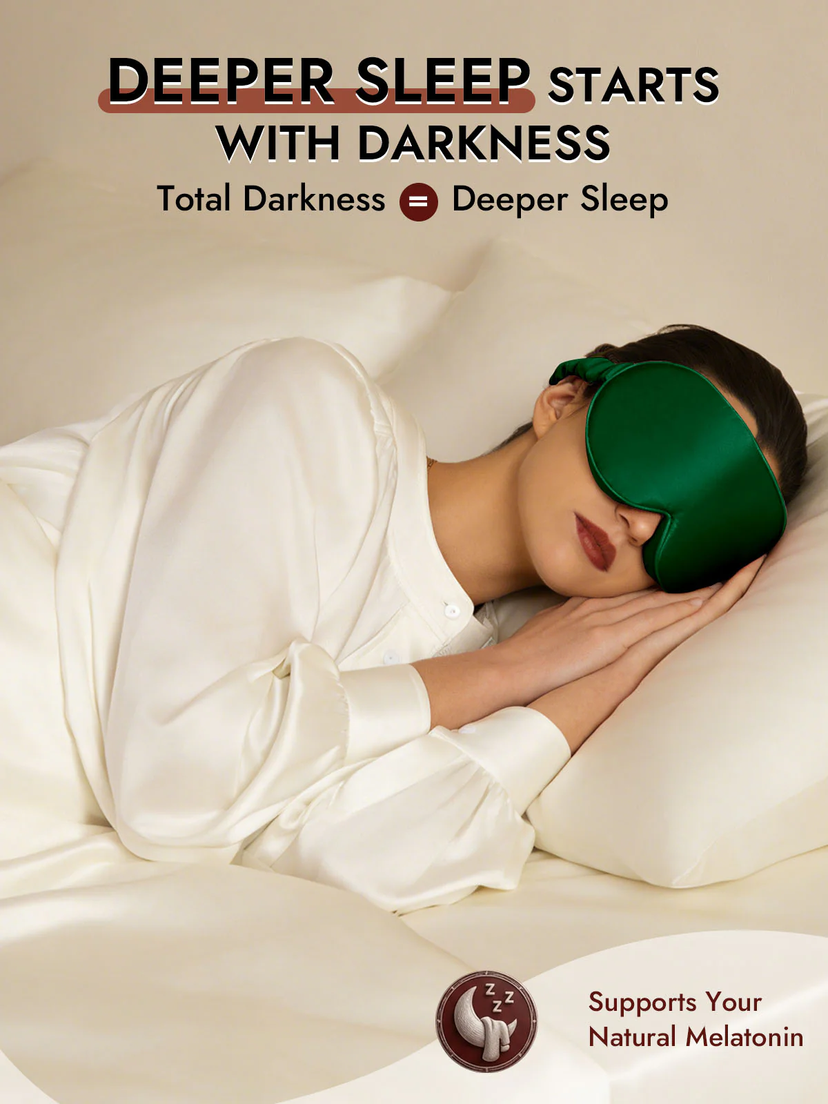 22 Momme 100% Mulberry Silk 3D Sleep Mask With Upgraded Nose Wings - Image 5