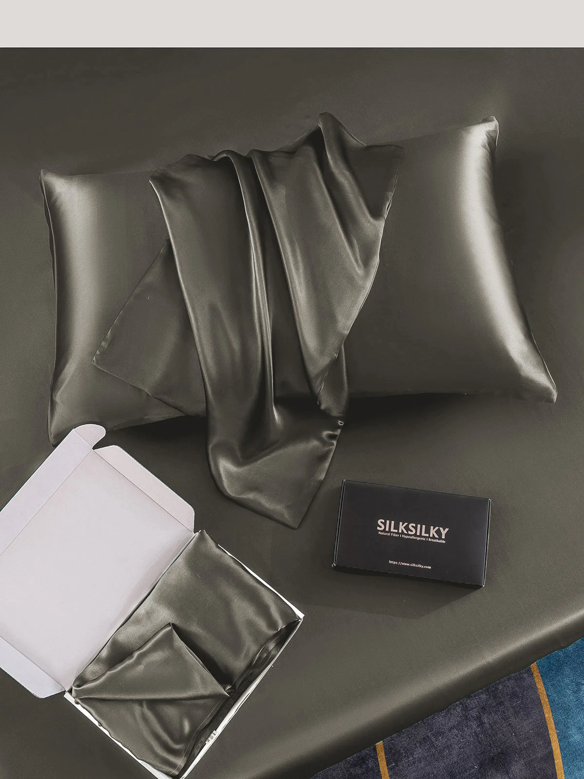 22Momme 100% Mulberry Silk Pillowcase - Hidden Zipper - Image 24