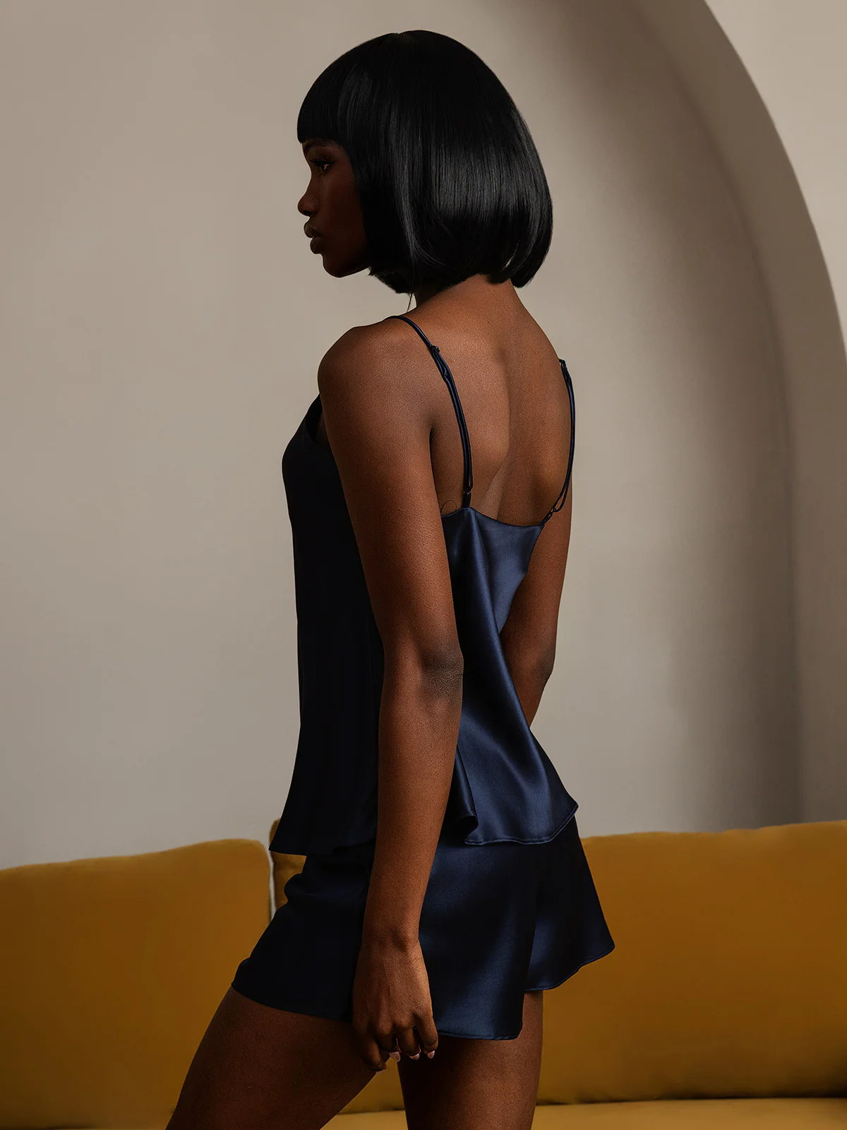 Clearance - 22Momme Silk Camisole & Sleep Shorts Set - Image 10