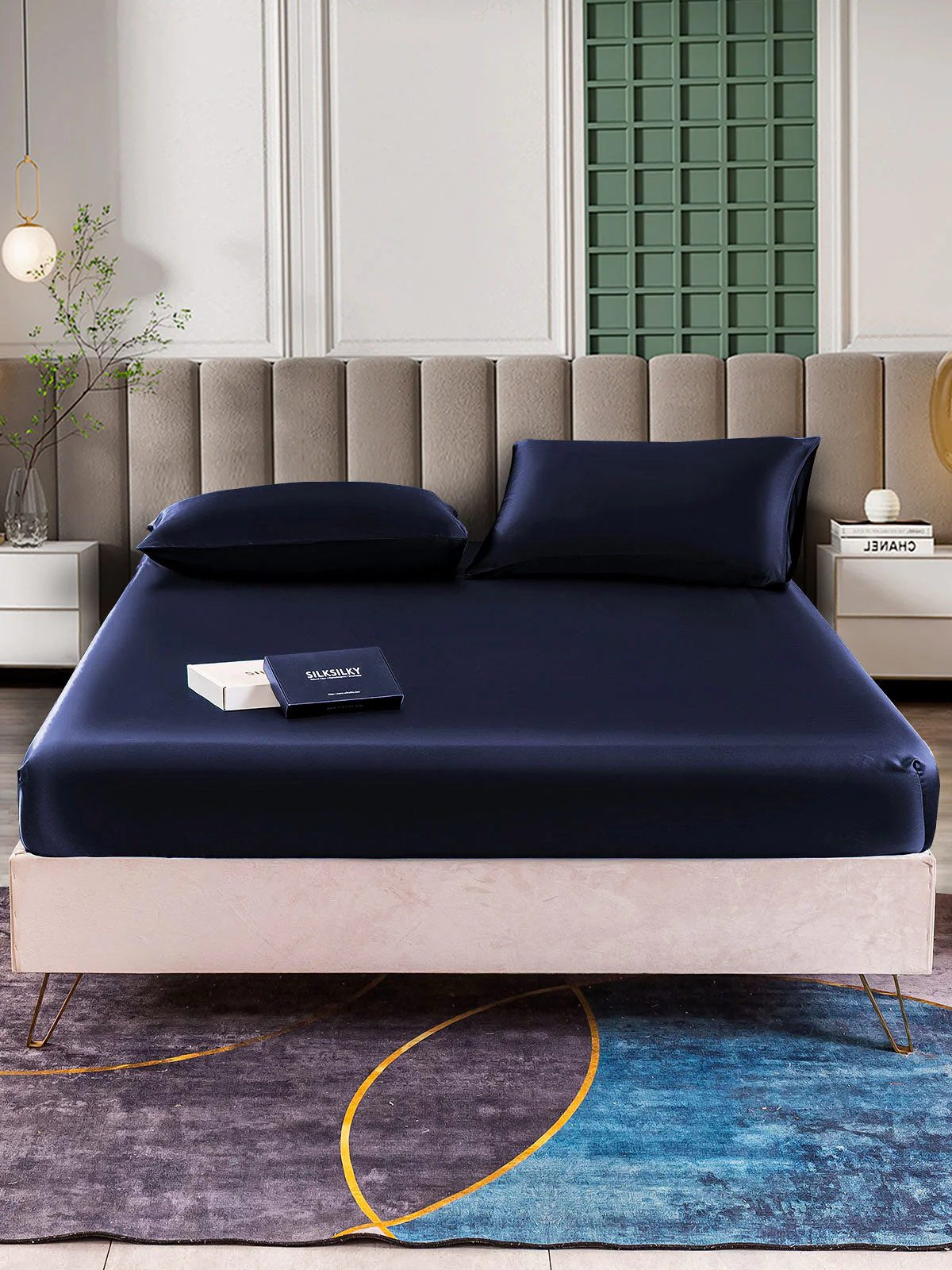 25Momme 3Pcs Silk Set Fitted Sheet+2x Pillowcases - Image 8