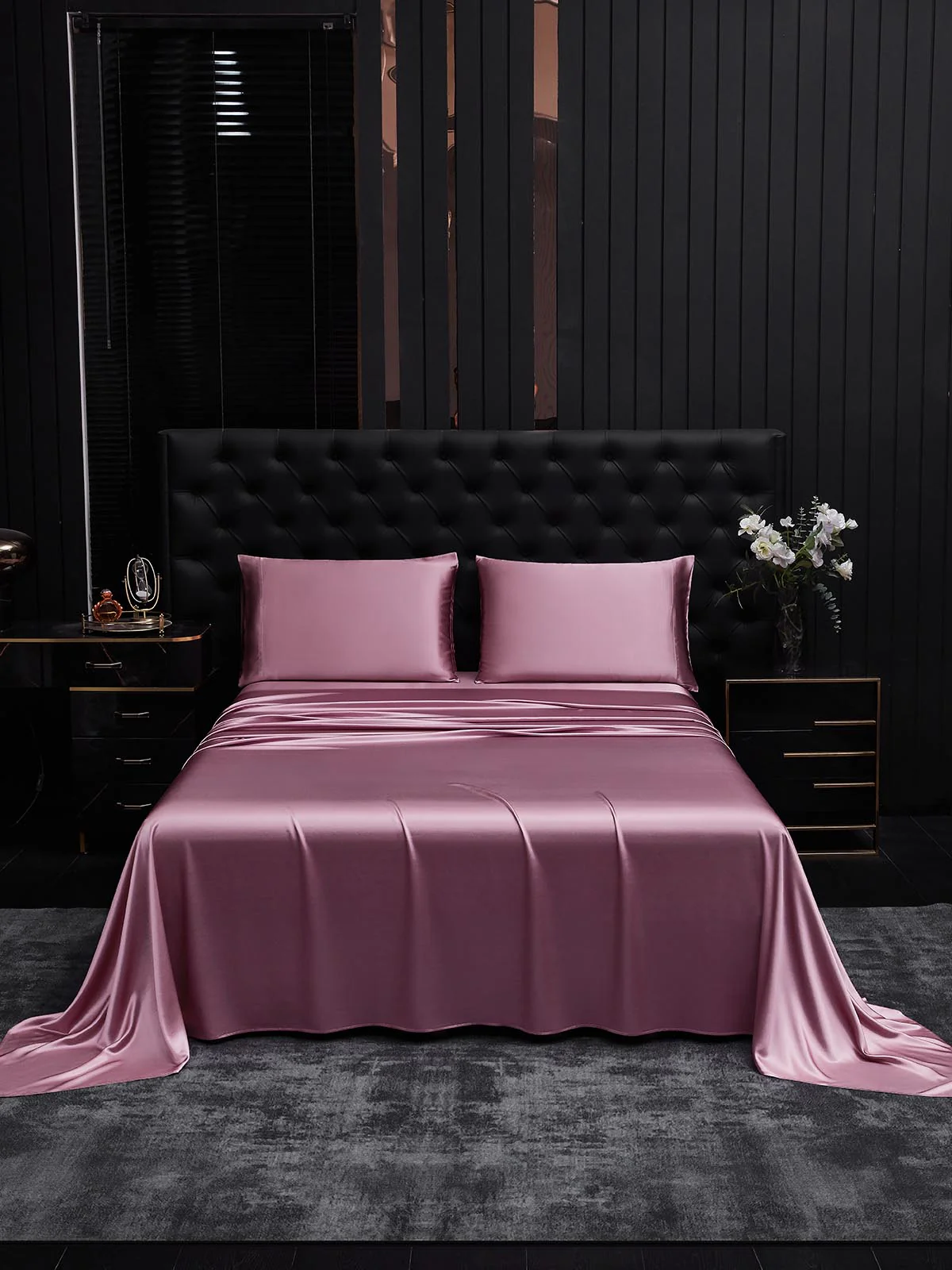 25Momme 3Pcs Silk Set Flat Sheet+2x Pillowcases - Image 47