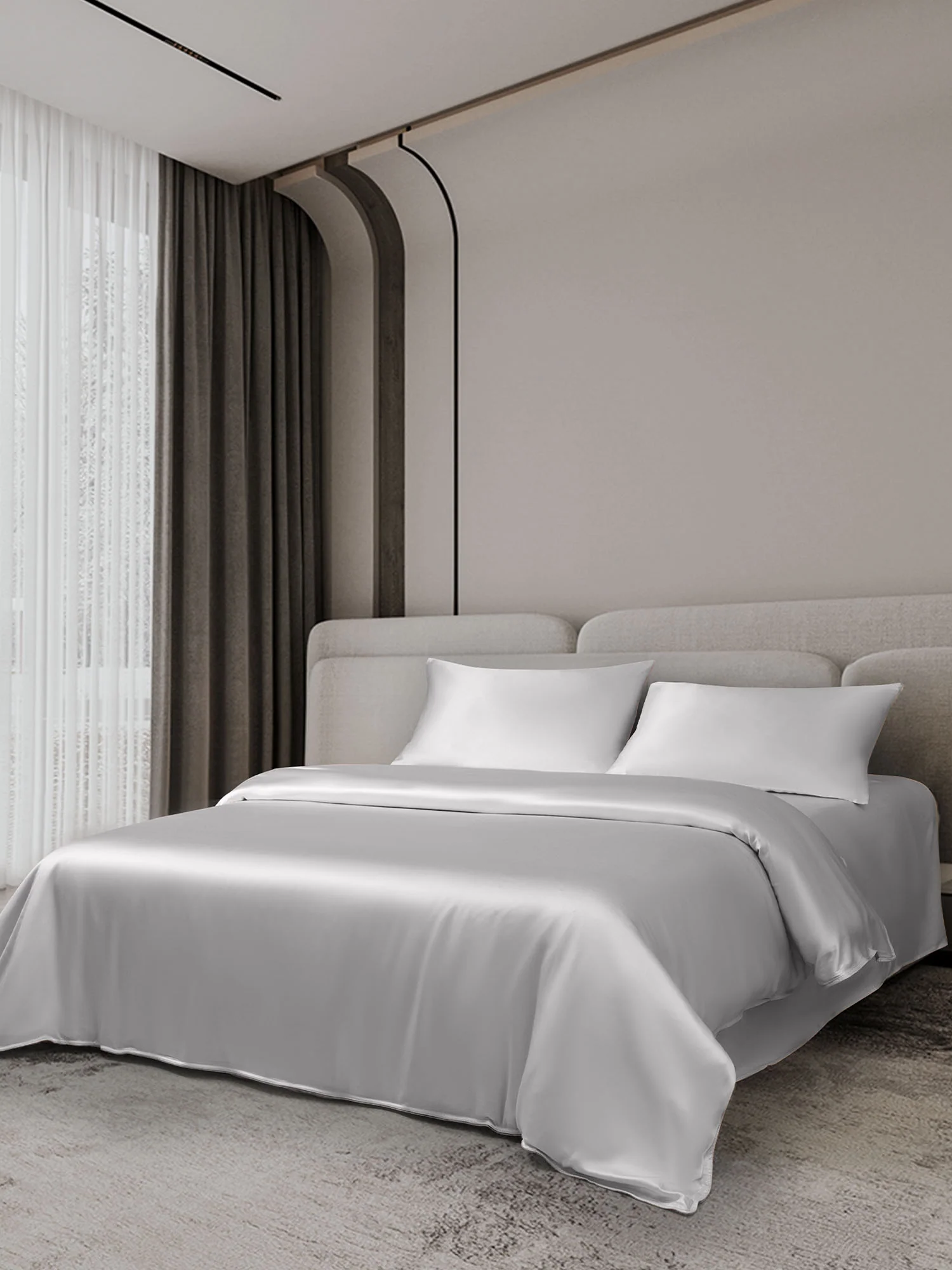 25Momme 4Pcs Silk Set Duvet Cover+Flat Sheet+2x Pillowcases - Image 46