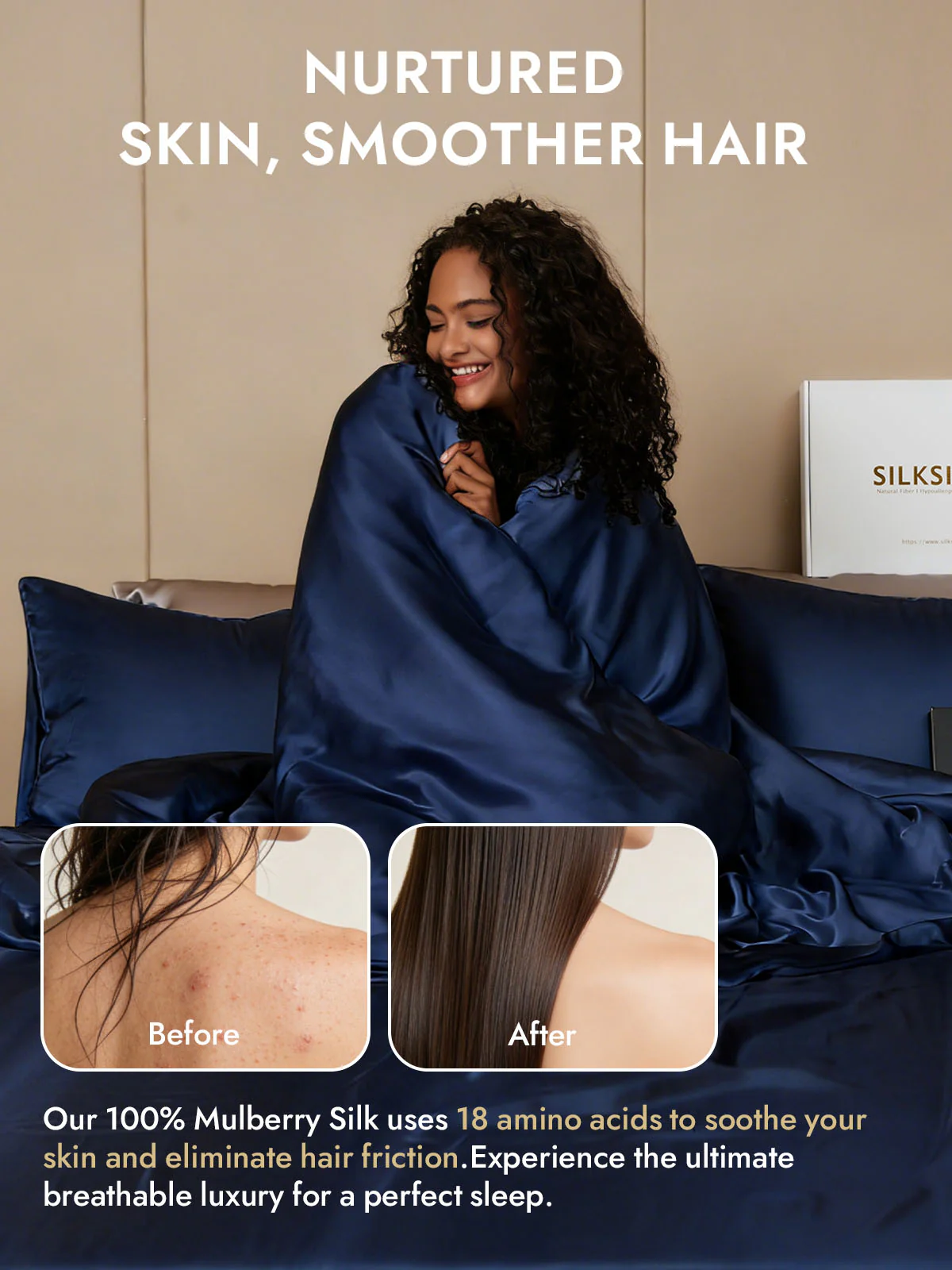 25Momme Mulberry Silk Seamless Duvet Cover (WITHOUT PILLOWCASES) - Image 24