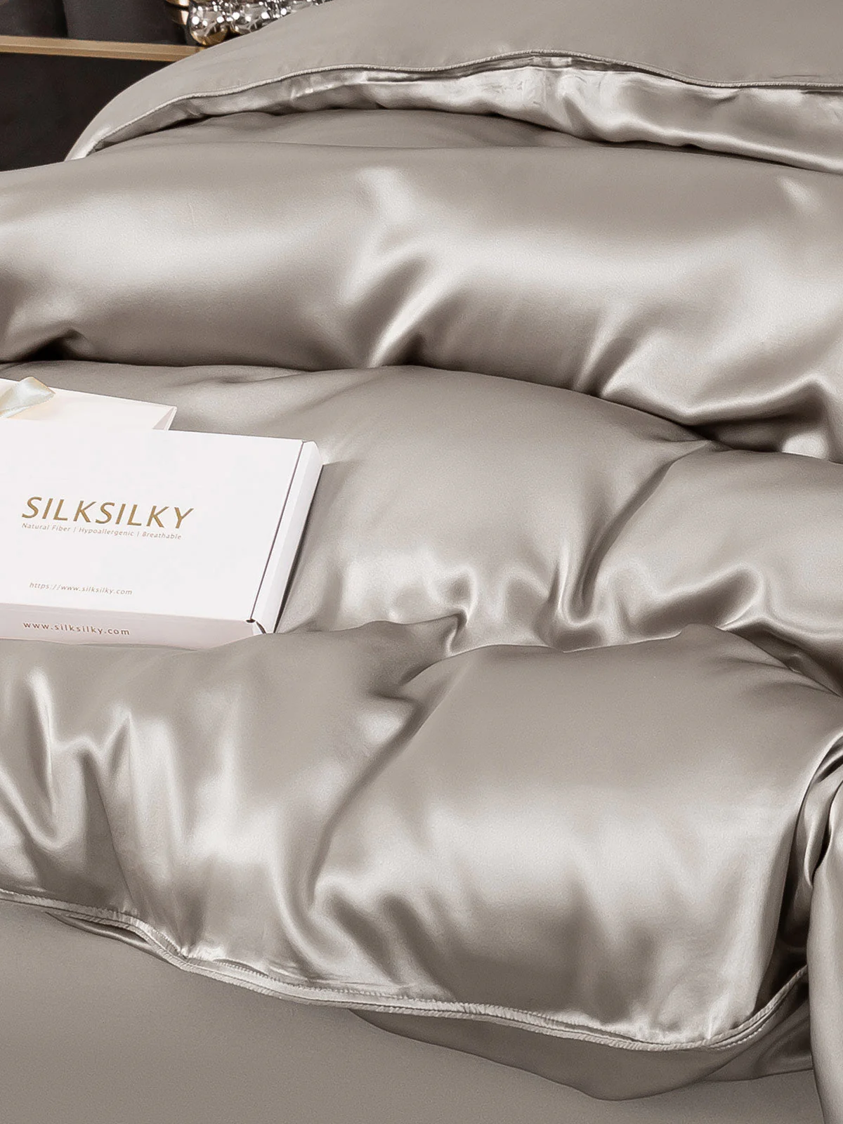 25Momme Mulberry Silk Seamless Duvet Cover (WITHOUT PILLOWCASES) - Image 33