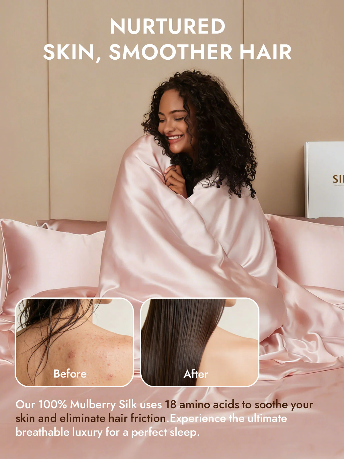 25Momme Mulberry Silk Seamless Duvet Cover (WITHOUT PILLOWCASES) - Image 4