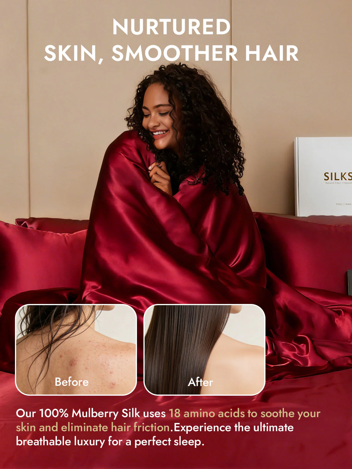 25Momme Mulberry Silk Seamless Duvet Cover (WITHOUT PILLOWCASES) - Image 43