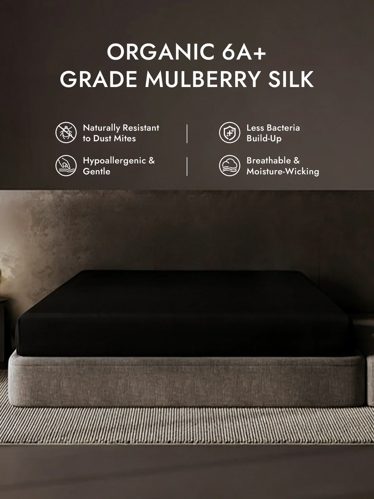 25Momme Mulberry Silk Seamless Fitted Sheet - Image 21