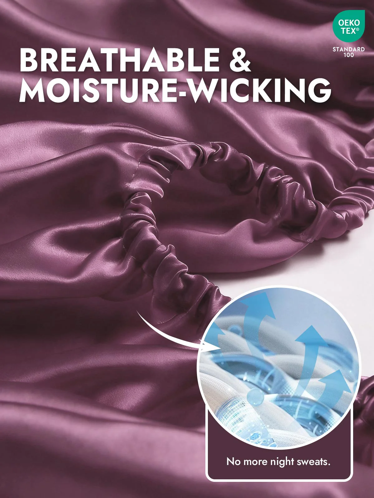 25Momme Mulberry Silk Seamless Fitted Sheet - Image 35