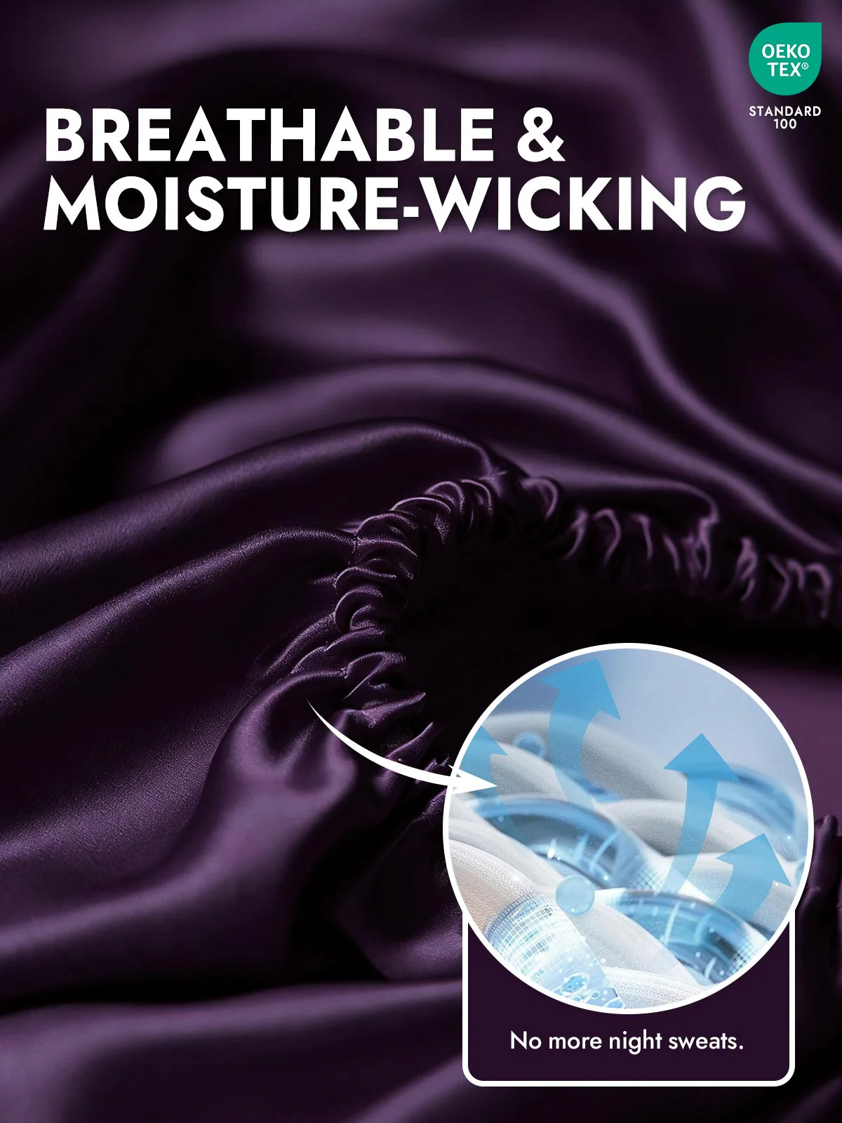 25Momme Mulberry Silk Seamless Fitted Sheet - Image 61