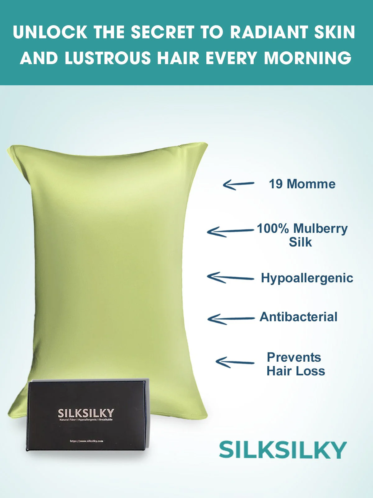 2Pcs 19Momme 100% Mulberry Silk Pillowcases Bundle - Hidden Zipper - Image 120