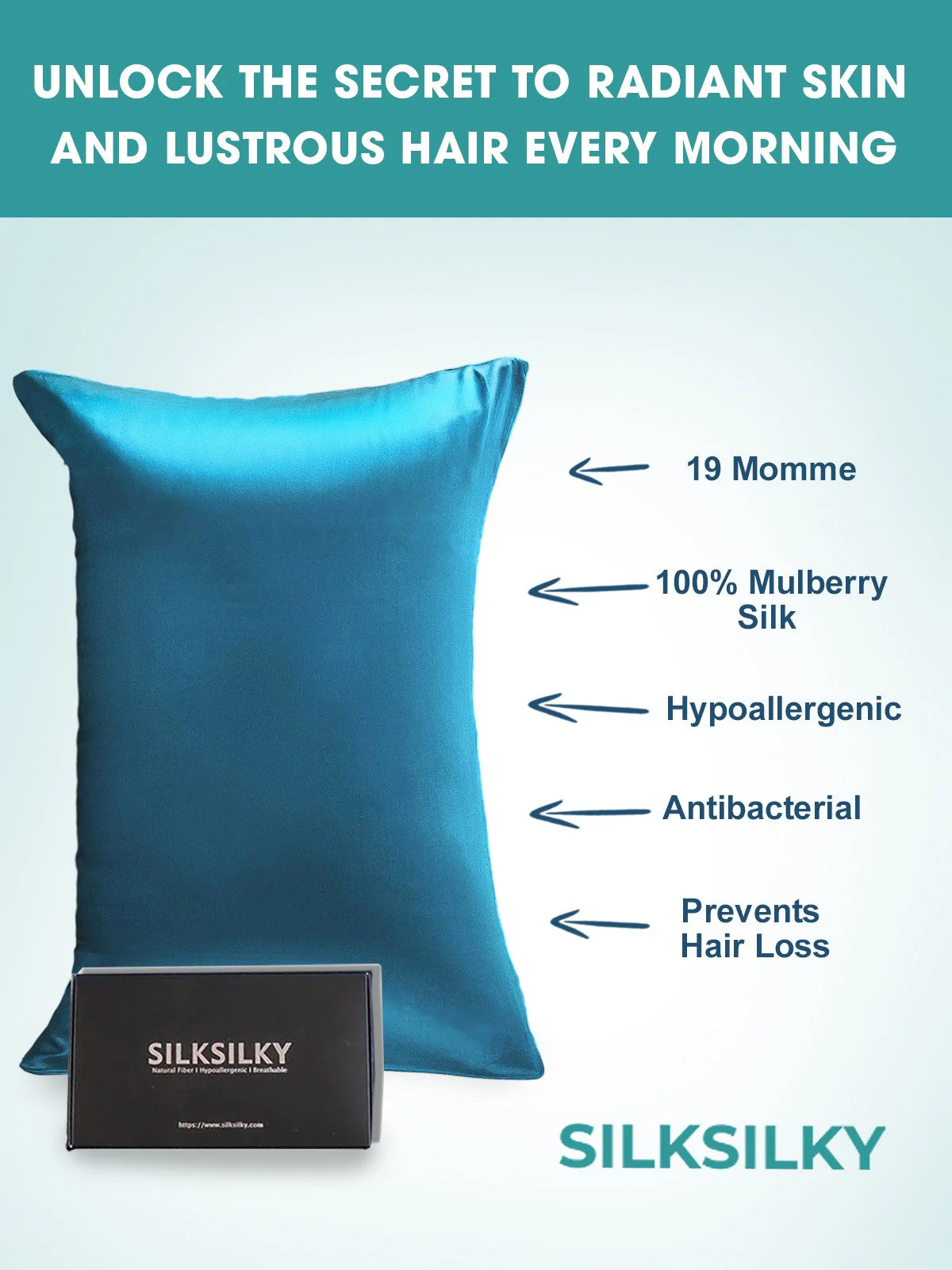 2Pcs 19Momme 100% Mulberry Silk Pillowcases Bundle - Hidden Zipper - Image 52