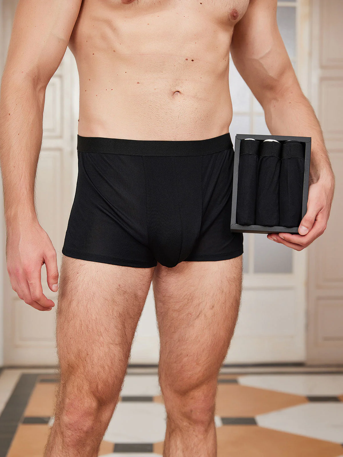 3Pcs Mens 100% Mulberry Silk Boxer Briefs Underwear - Image 6