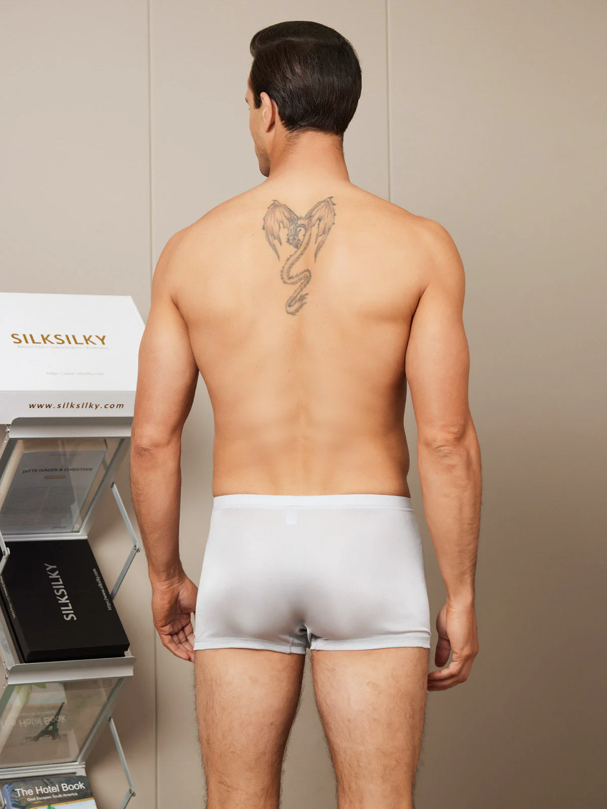 3Pcs Men‘s 100% Mulberry Silk Boxer Briefs Underwear - Image 9