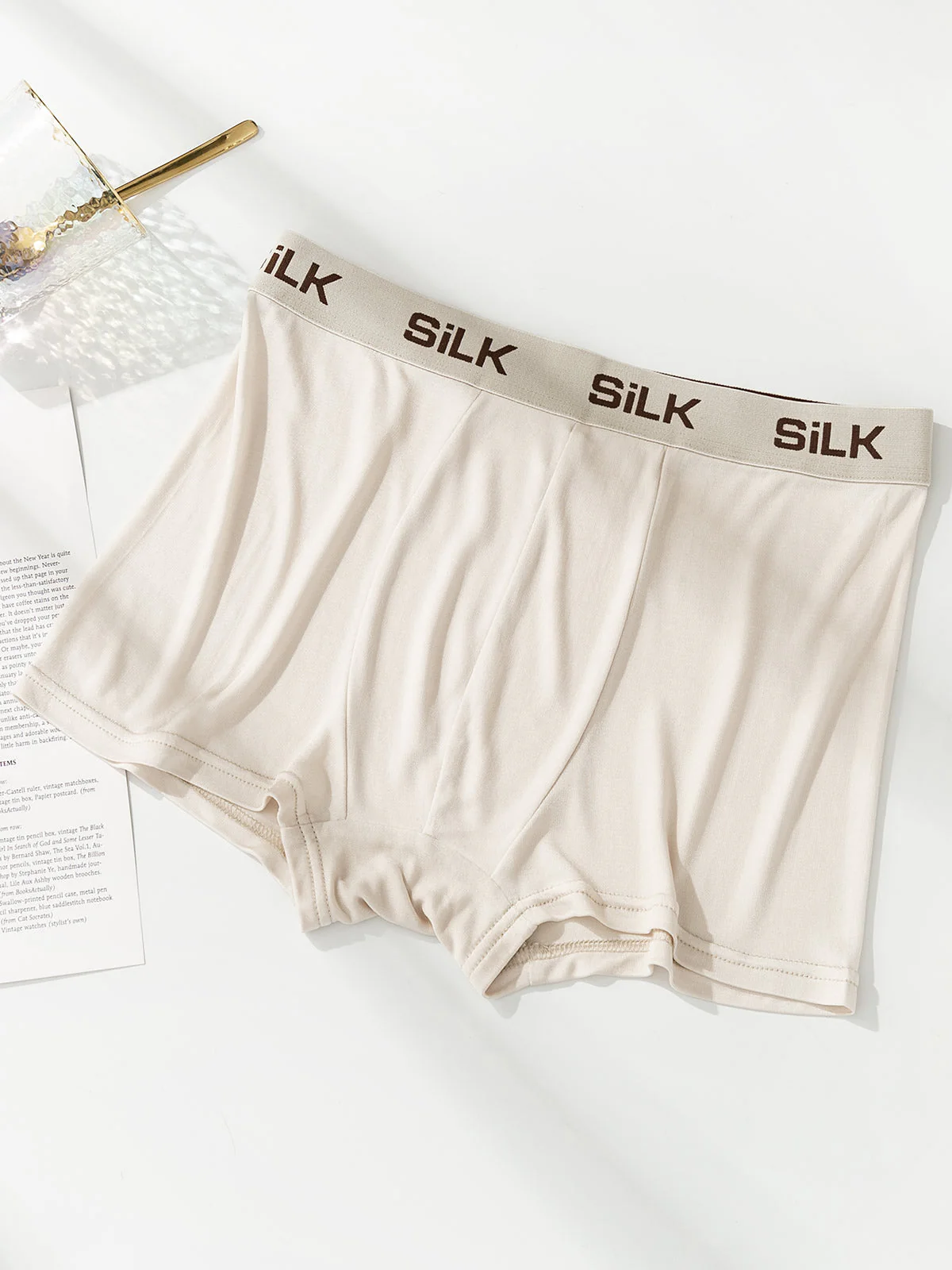 3Pcs Men‘s Ultra Soft Comfy 100% Mulberry Silk Boxer Underwear - Image 15