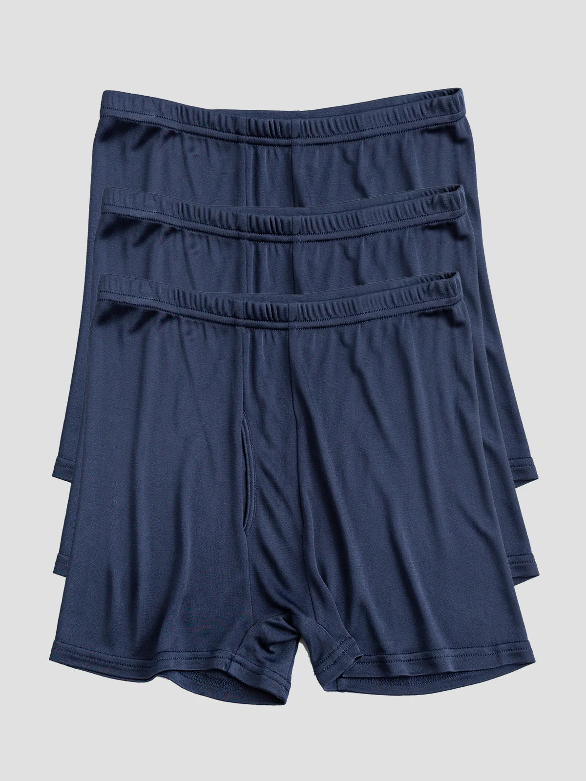 3Pcs 100% Mulberry Silk Open Front Boxer Briefs for Men - Image 3