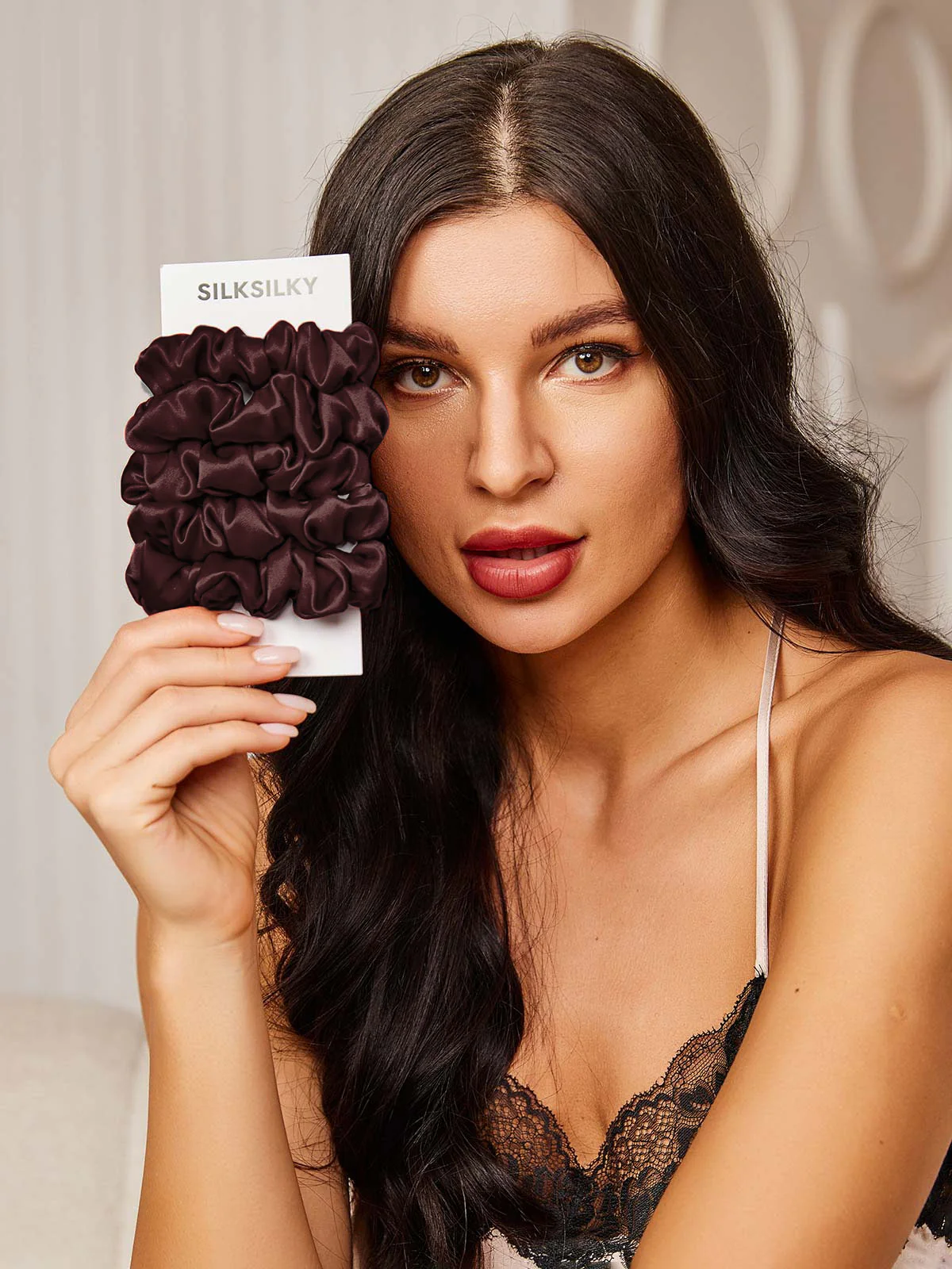 5Pcs Bundle 100% Mulberry Silk Classic Hair Scrunchies - 2cm - Image 32