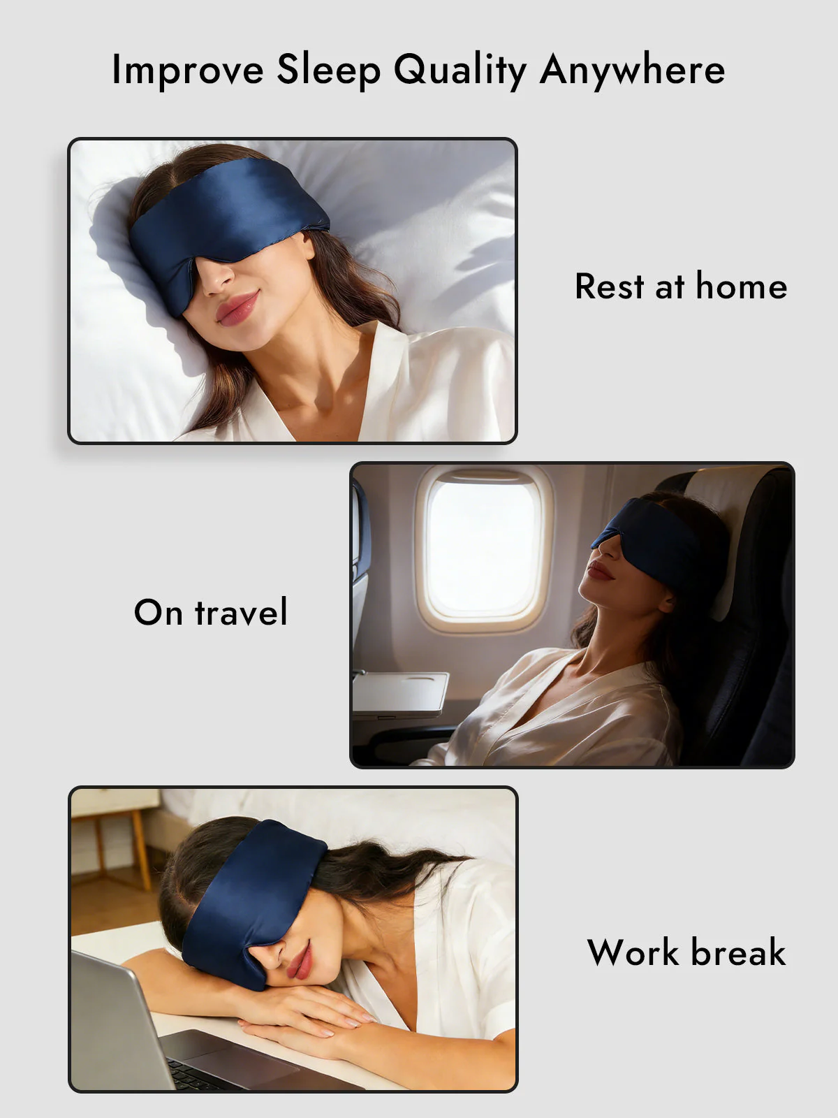 Elegant One Piece 100% Mulberry Silk Sleep Eye Mask - Image 18