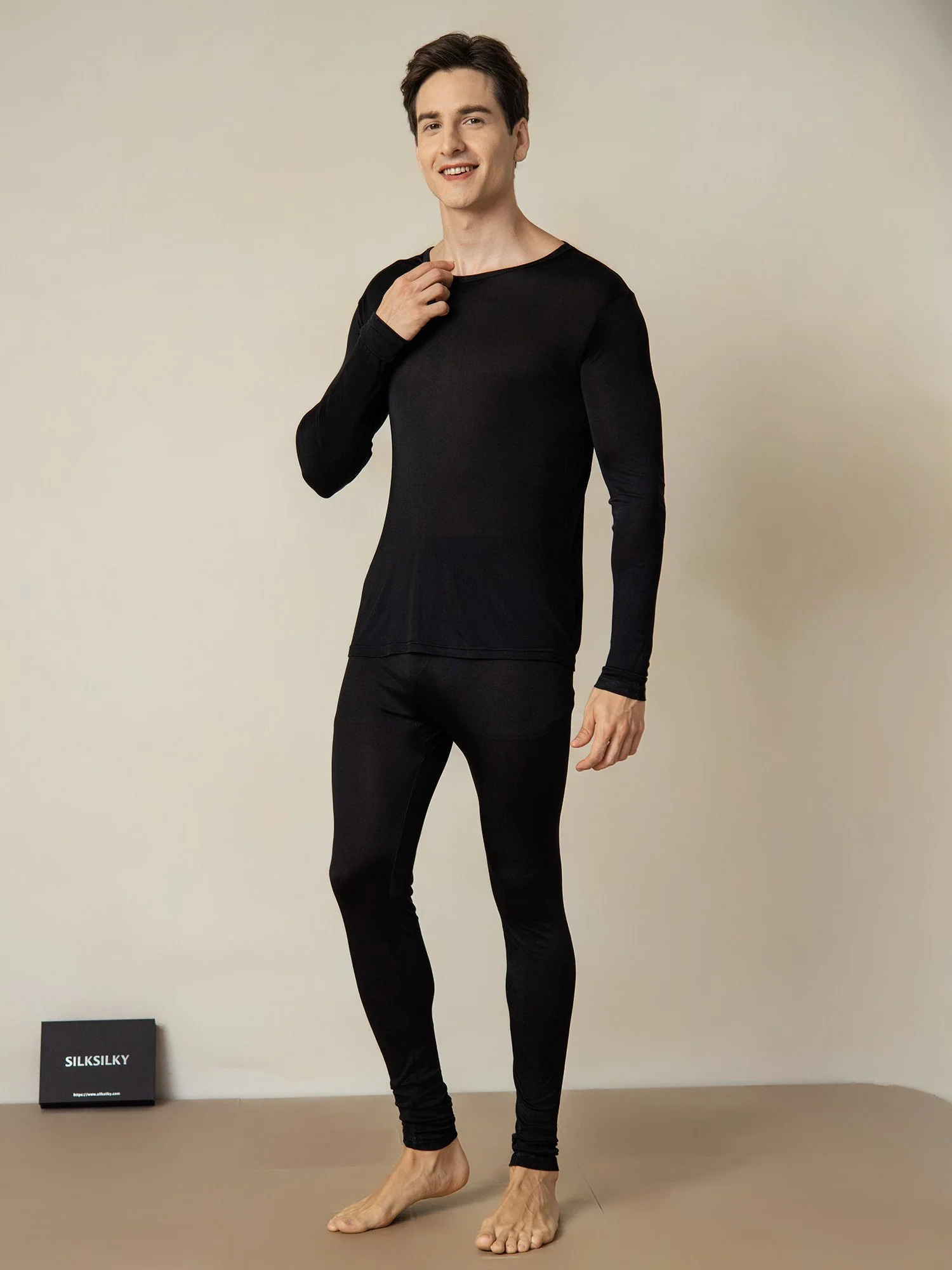 Men's Silk Jersey Long Sleeve Long Johns - Image 12