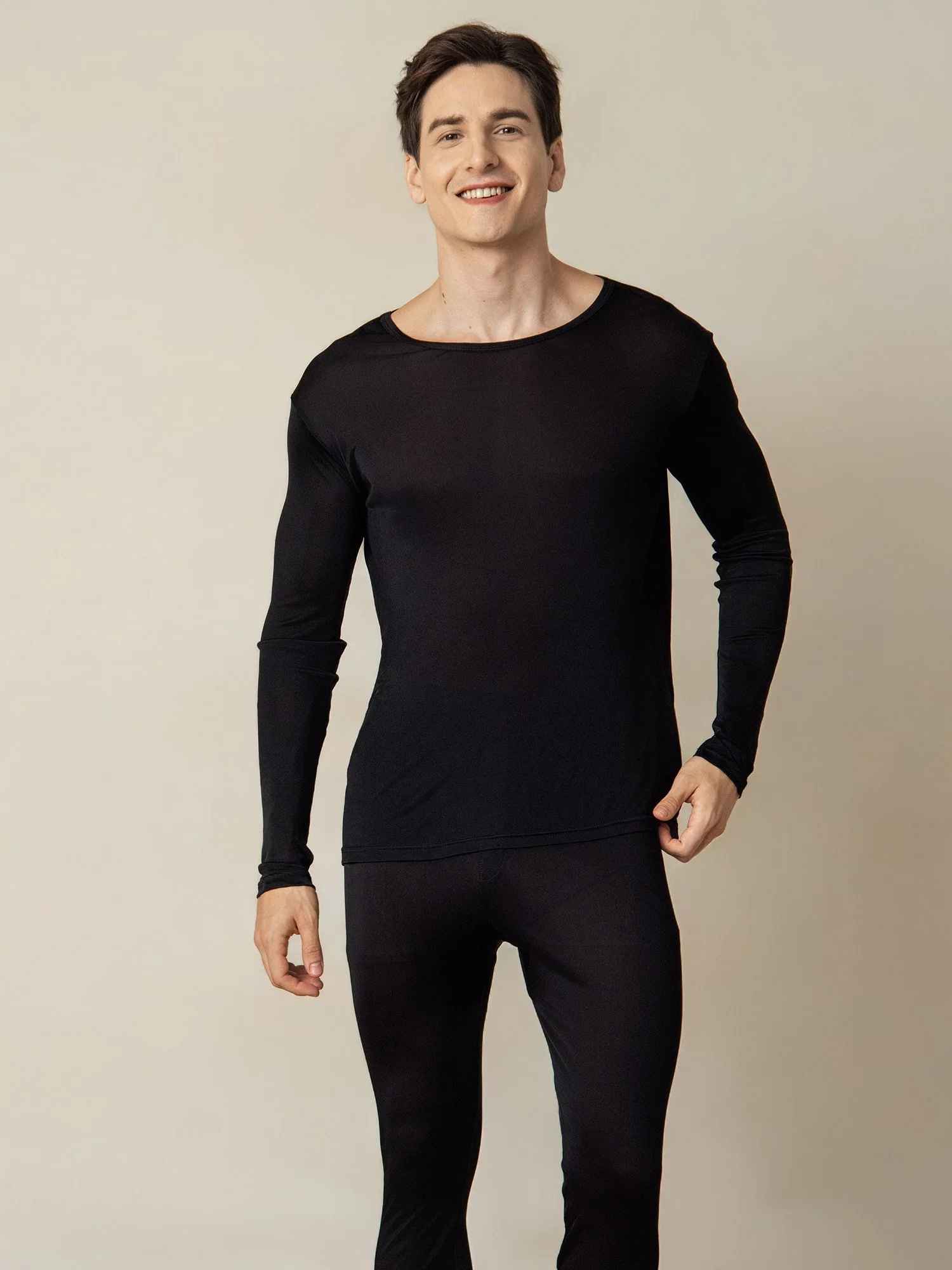 Men's Silk Jersey Long Sleeve Long Johns - Image 15