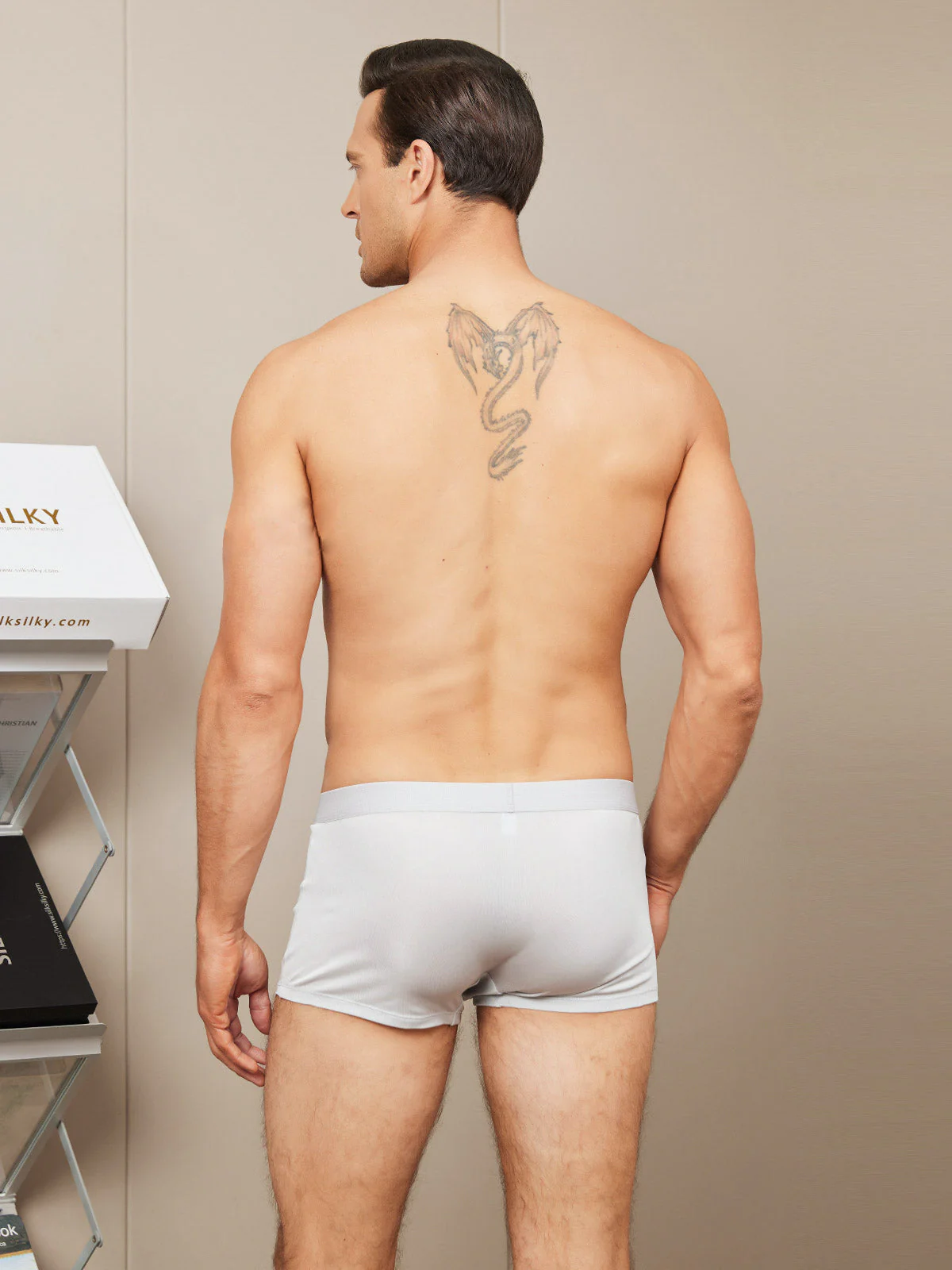 Men‘s 100% Mulberry Silk Boxer Briefs Underwear - Image 20