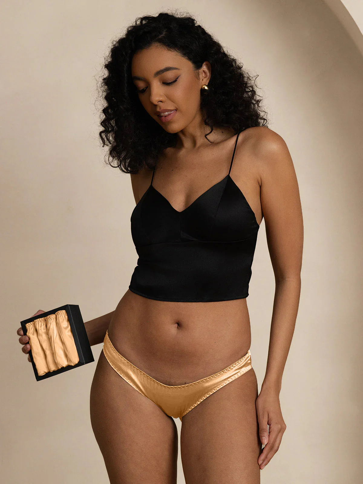 4Pcs Multi-color 100% Mulberry Silk Panties (Bra NOT Included) - Image 61
