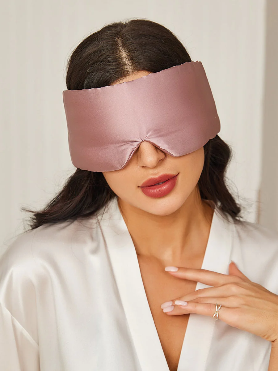 100% Mulberry Silk One Piece Silk Sleep Eye Mask With Velcro - Image 17