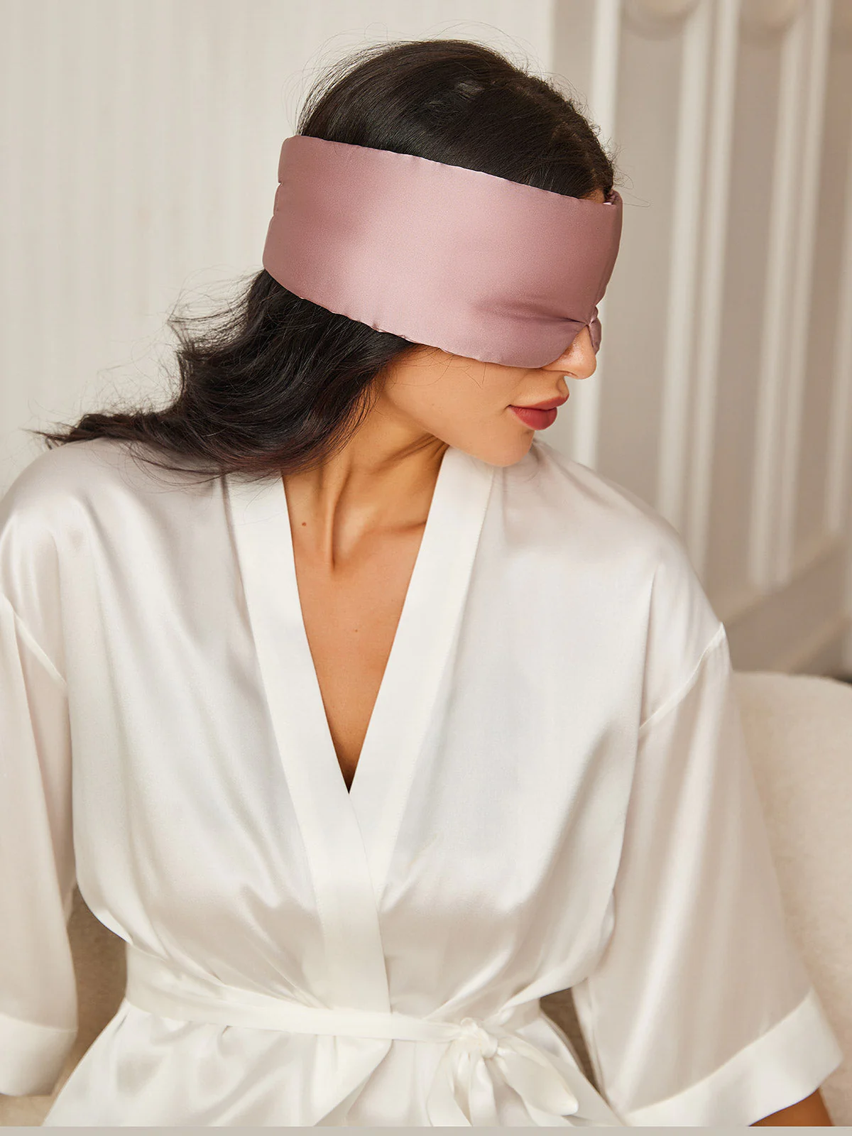 100% Mulberry Silk One Piece Silk Sleep Eye Mask With Velcro - Image 19