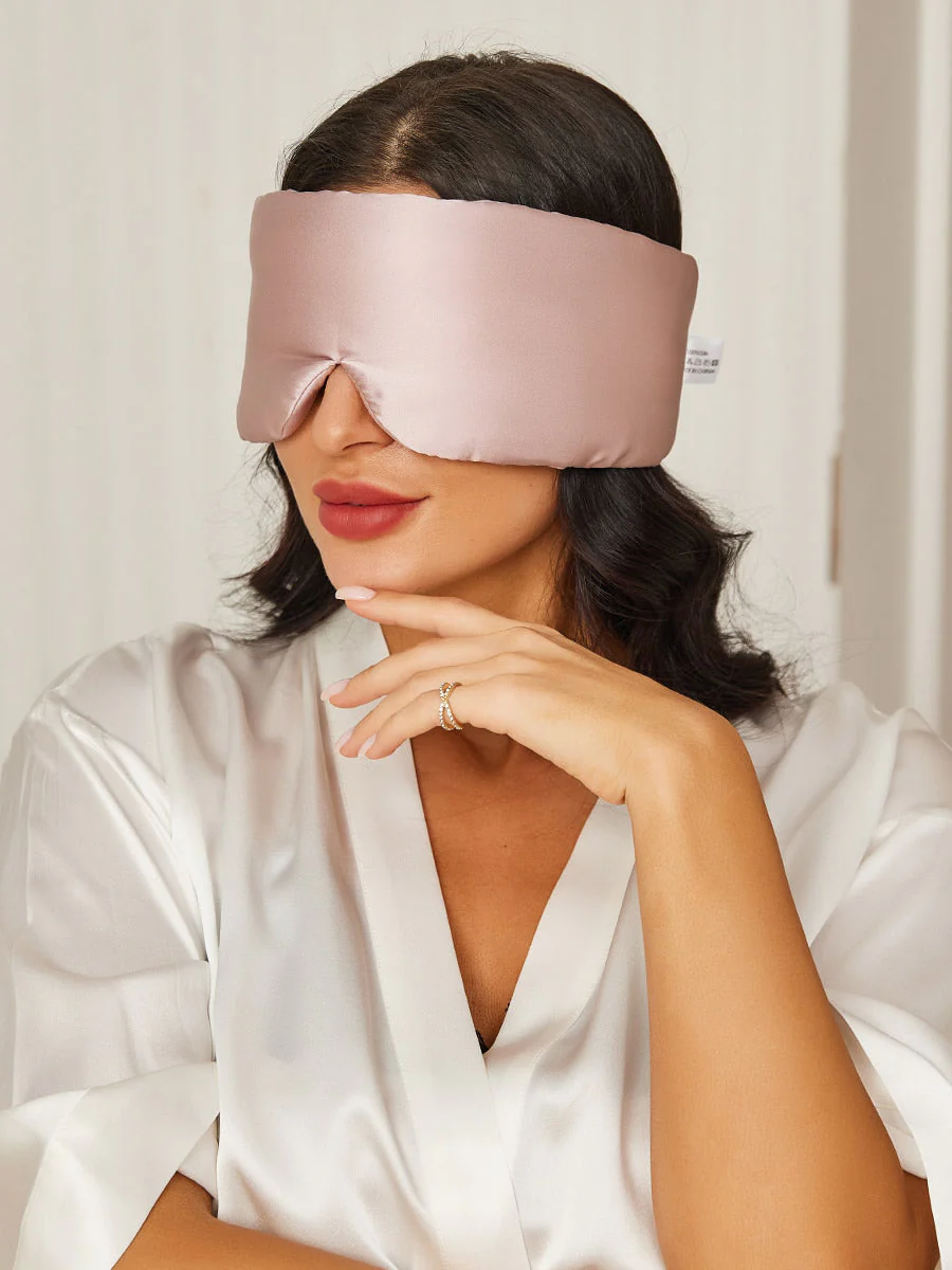 100% Mulberry Silk One Piece Silk Sleep Eye Mask With Velcro - Image 21