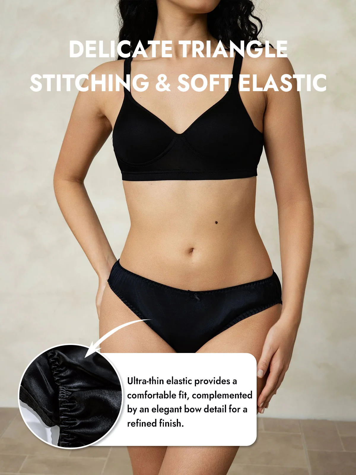 100% Mulberry Silk Classic Bikini Panty with Bow - Image 6