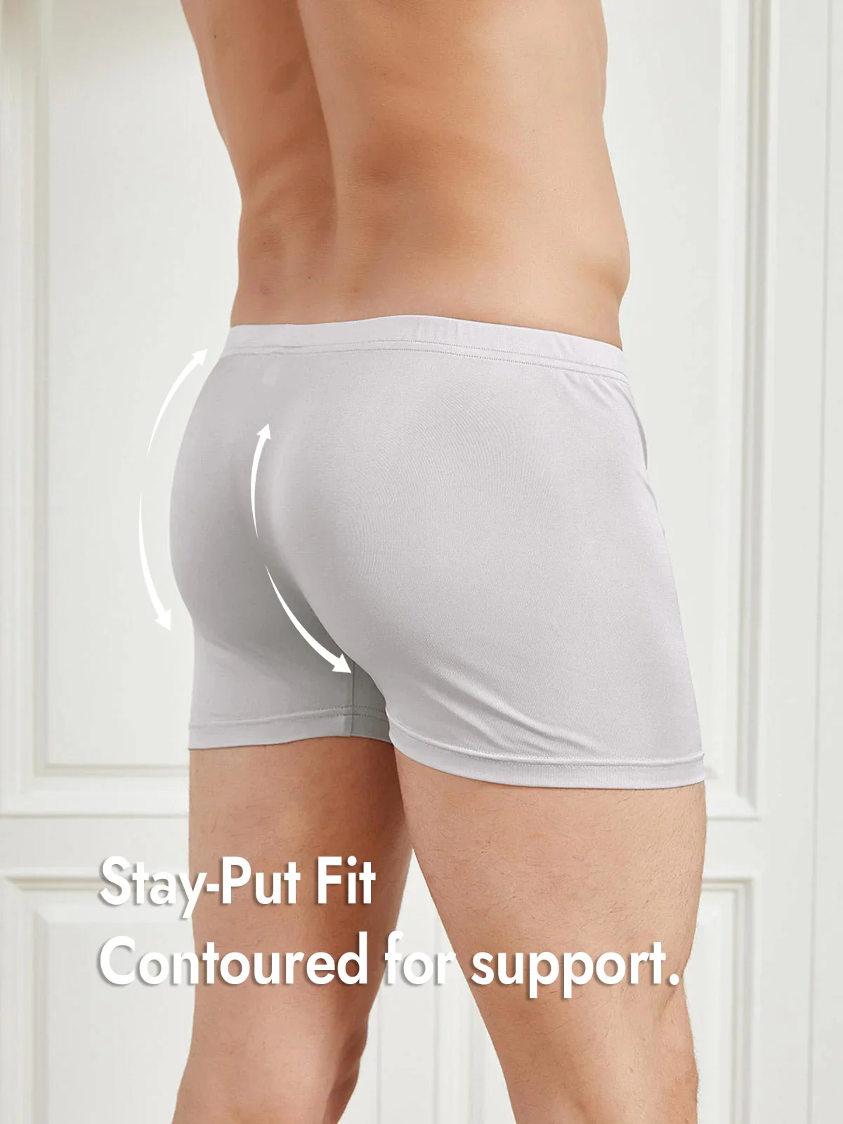 100% Mulberry Silk Mens Underwear with Front Opening - Image 34