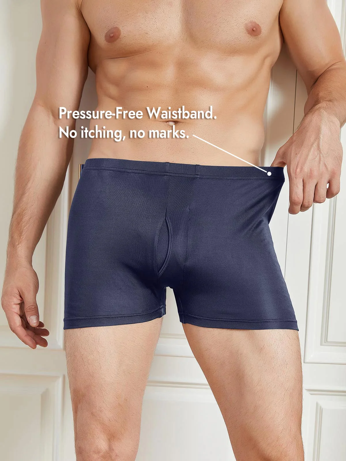 100% Mulberry Silk Mens Underwear with Front Opening - Image 5