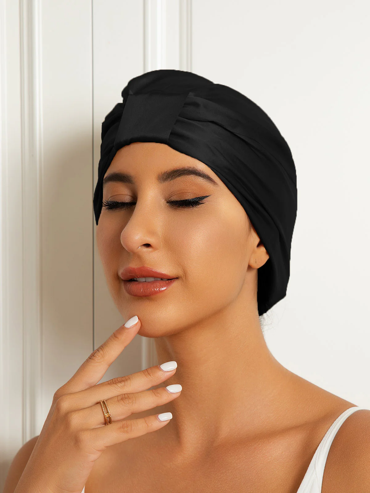 100% Mulberry Silk Sleep Cap Double Layer Night Turban Bonnet - Image 15