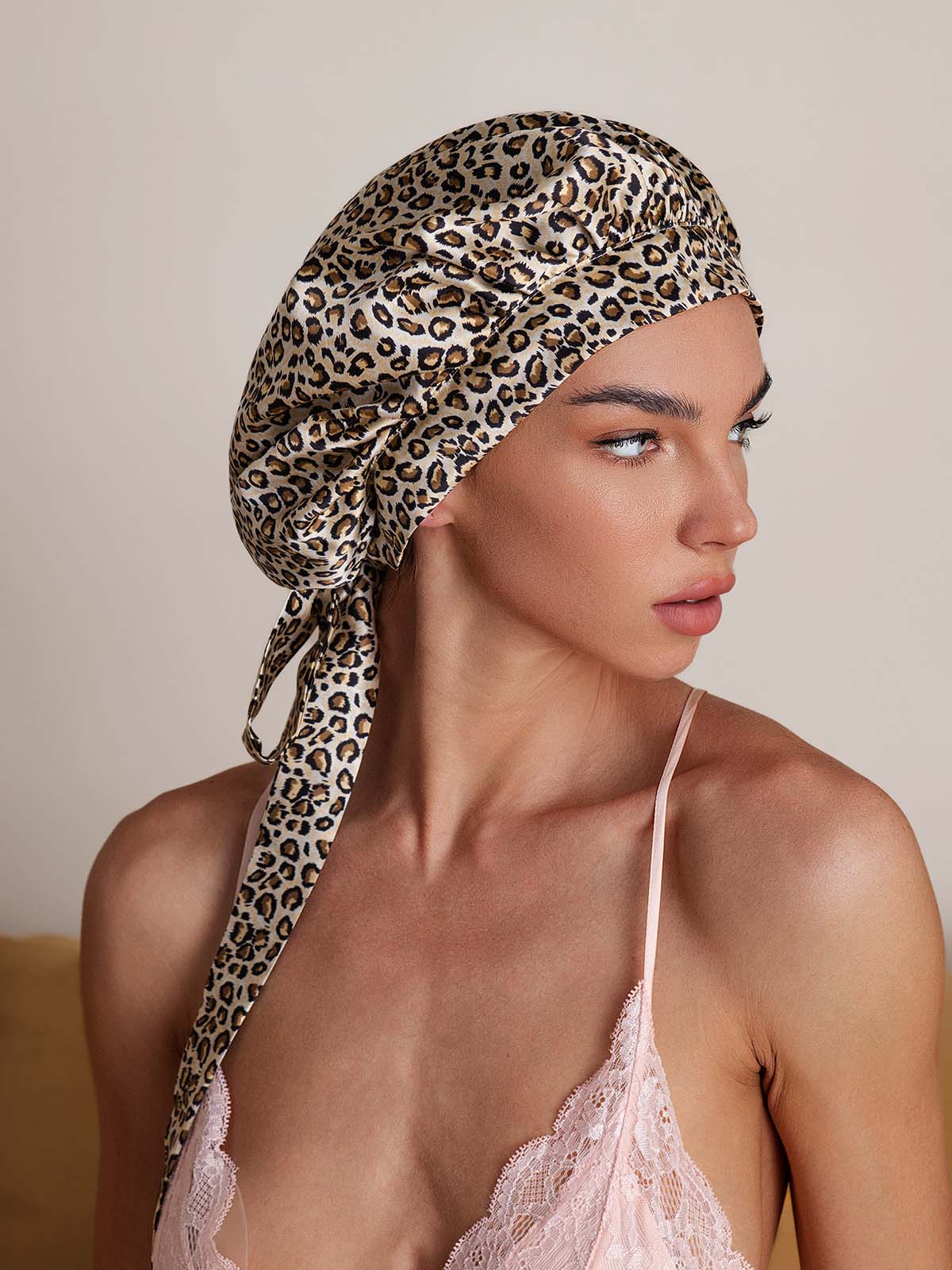 100% Mulberry Silk Elegant Bonnet with Long Ribbons - Image 26