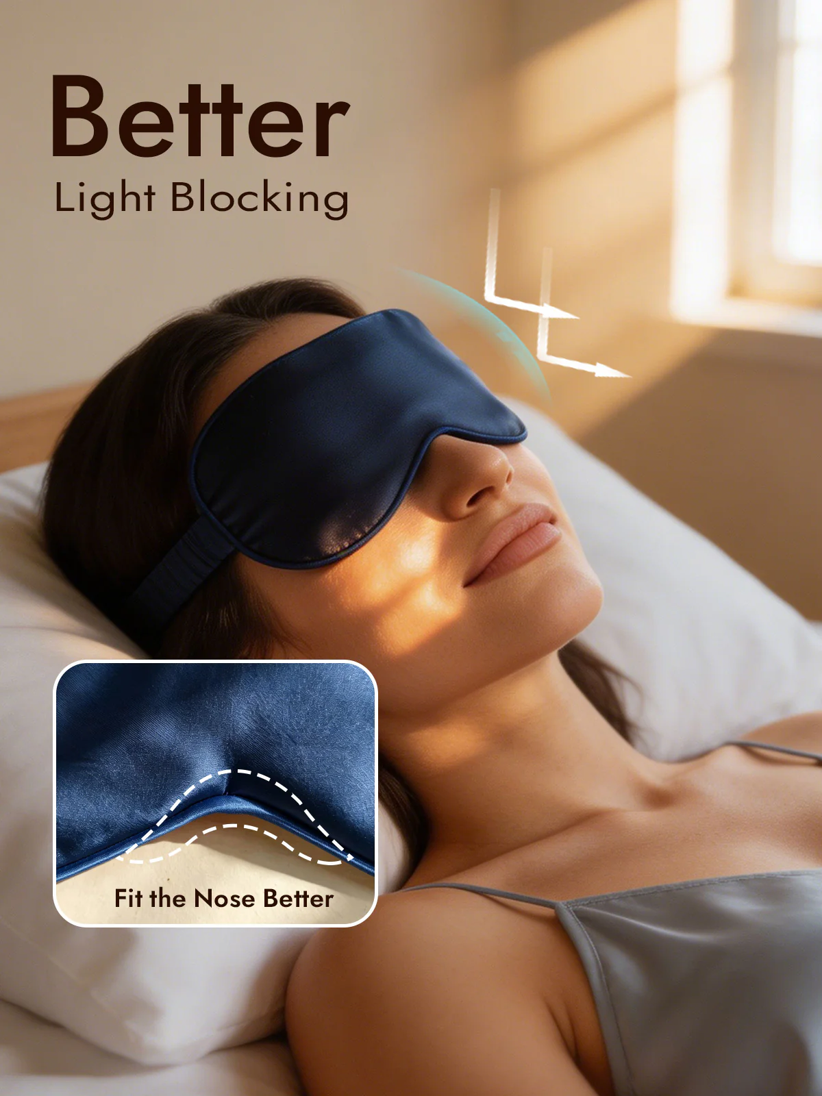 100% Mulberry Silk Eye Mask And Envelope Pouch Set 2Pcs - Image 18