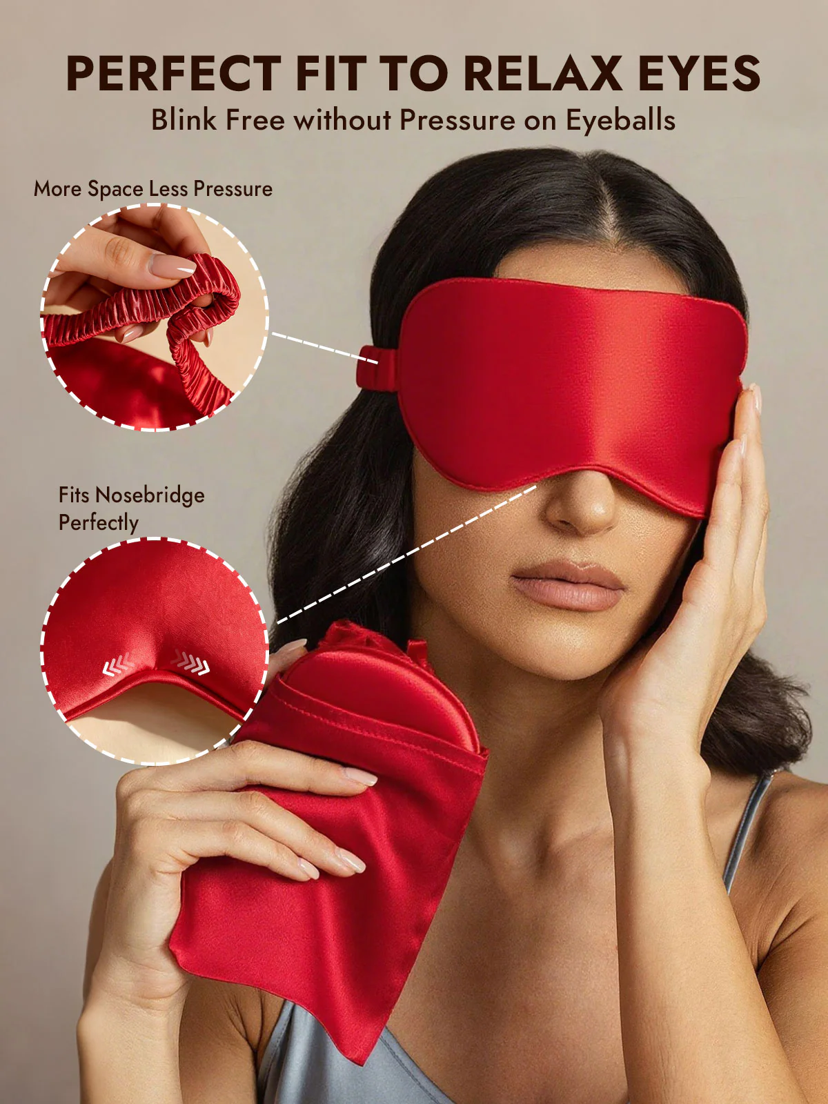 100% Mulberry Silk Eye Mask And Envelope Pouch Set 2Pcs - Image 31