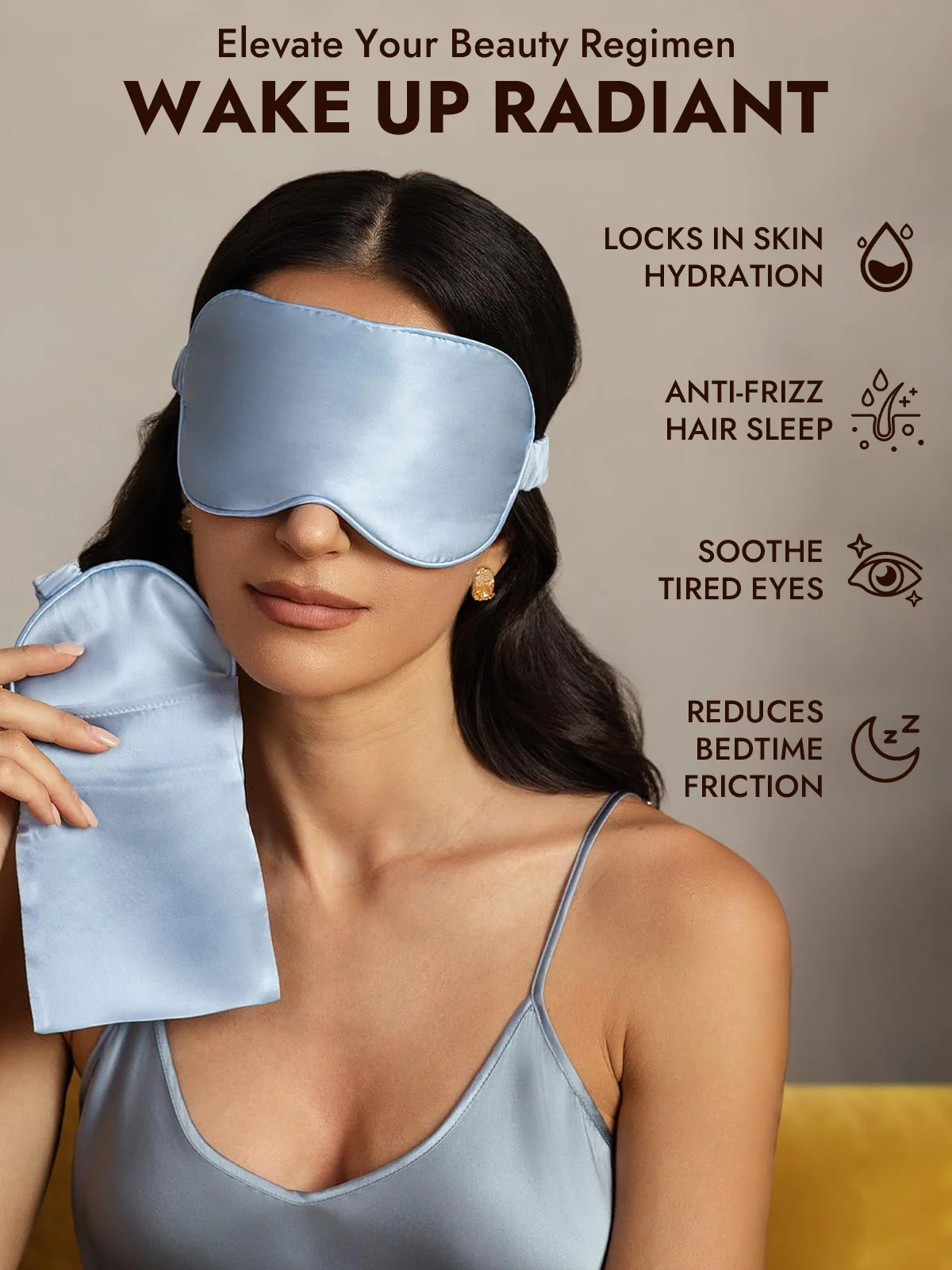 100% Mulberry Silk Eye Mask And Envelope Pouch Set 2Pcs - Image 47