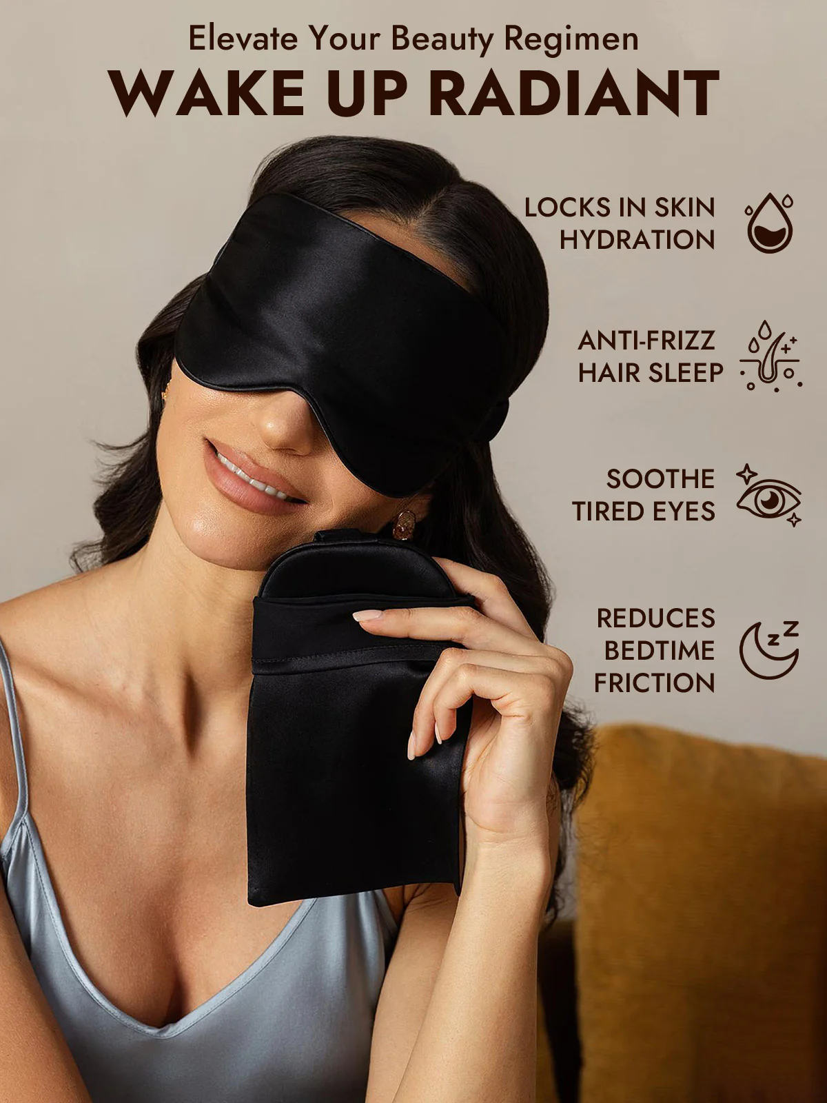 100% Mulberry Silk Eye Mask And Envelope Pouch Set 2Pcs - Image 54