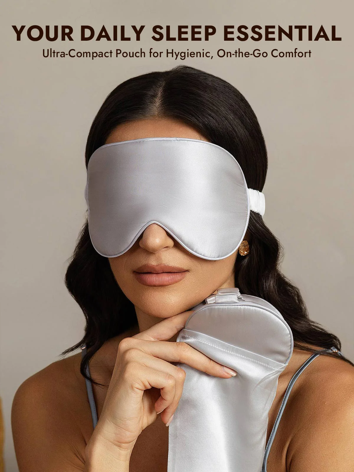 100% Mulberry Silk Eye Mask And Envelope Pouch Set 2Pcs - Image 62