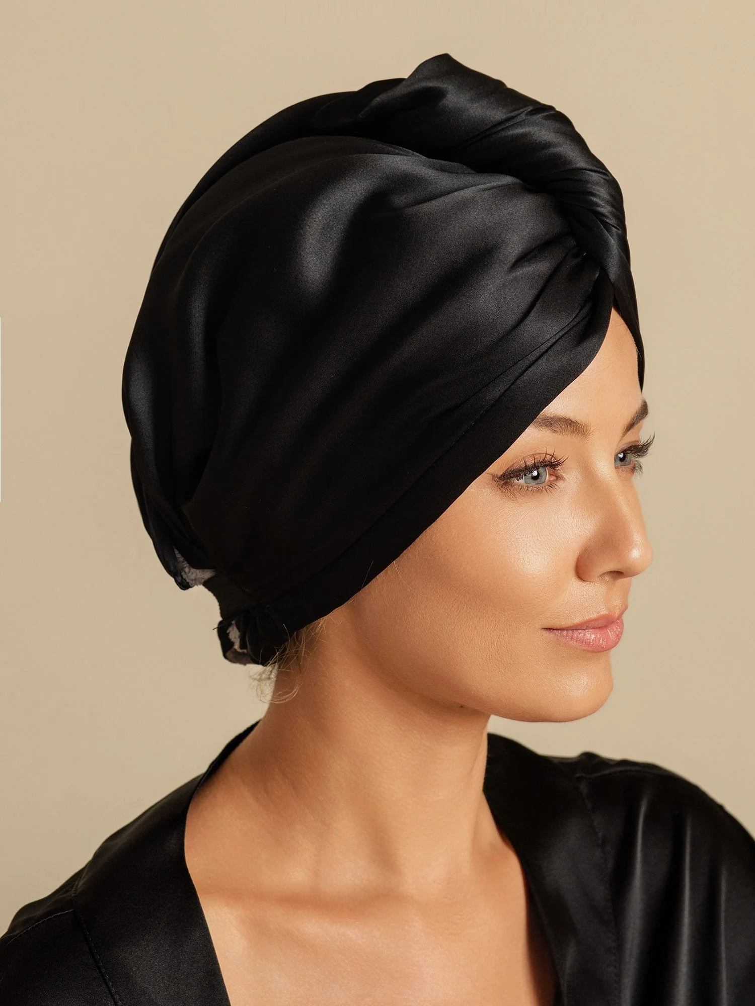 100% Mulberry Silk Double-Sided Hair Towel Wrap – Quick Dry, Frizz Free & Gentle on Hair - Image 18