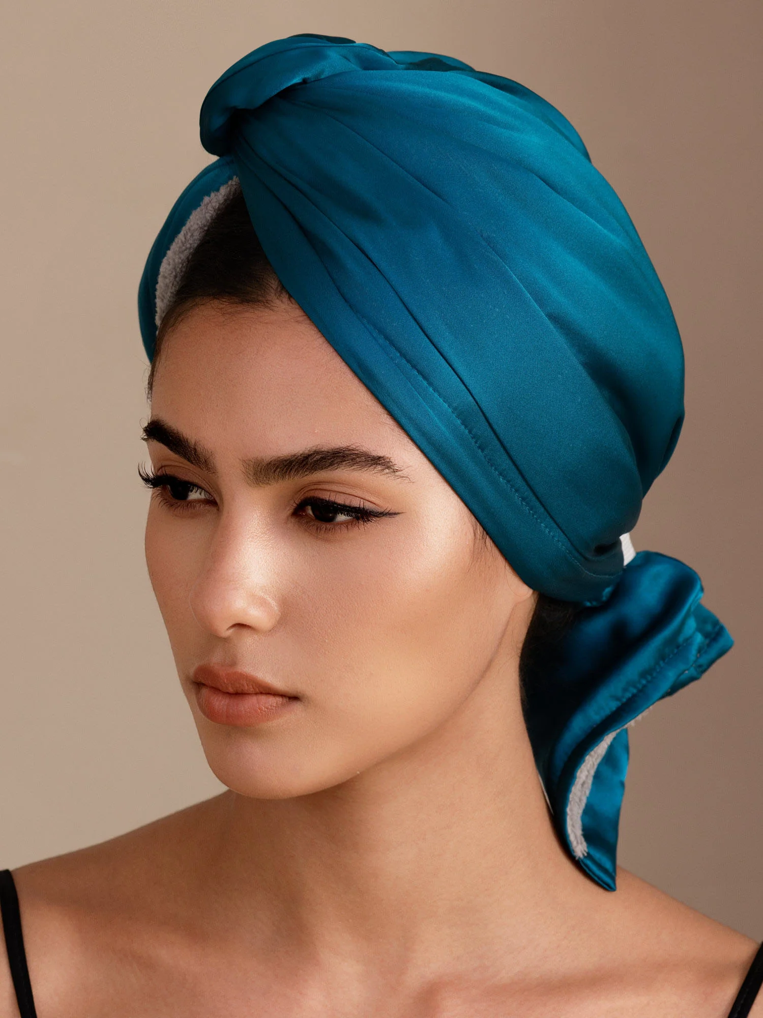 100% Mulberry Silk Double-Sided Hair Towel Wrap – Quick Dry, Frizz Free & Gentle on Hair - Image 31