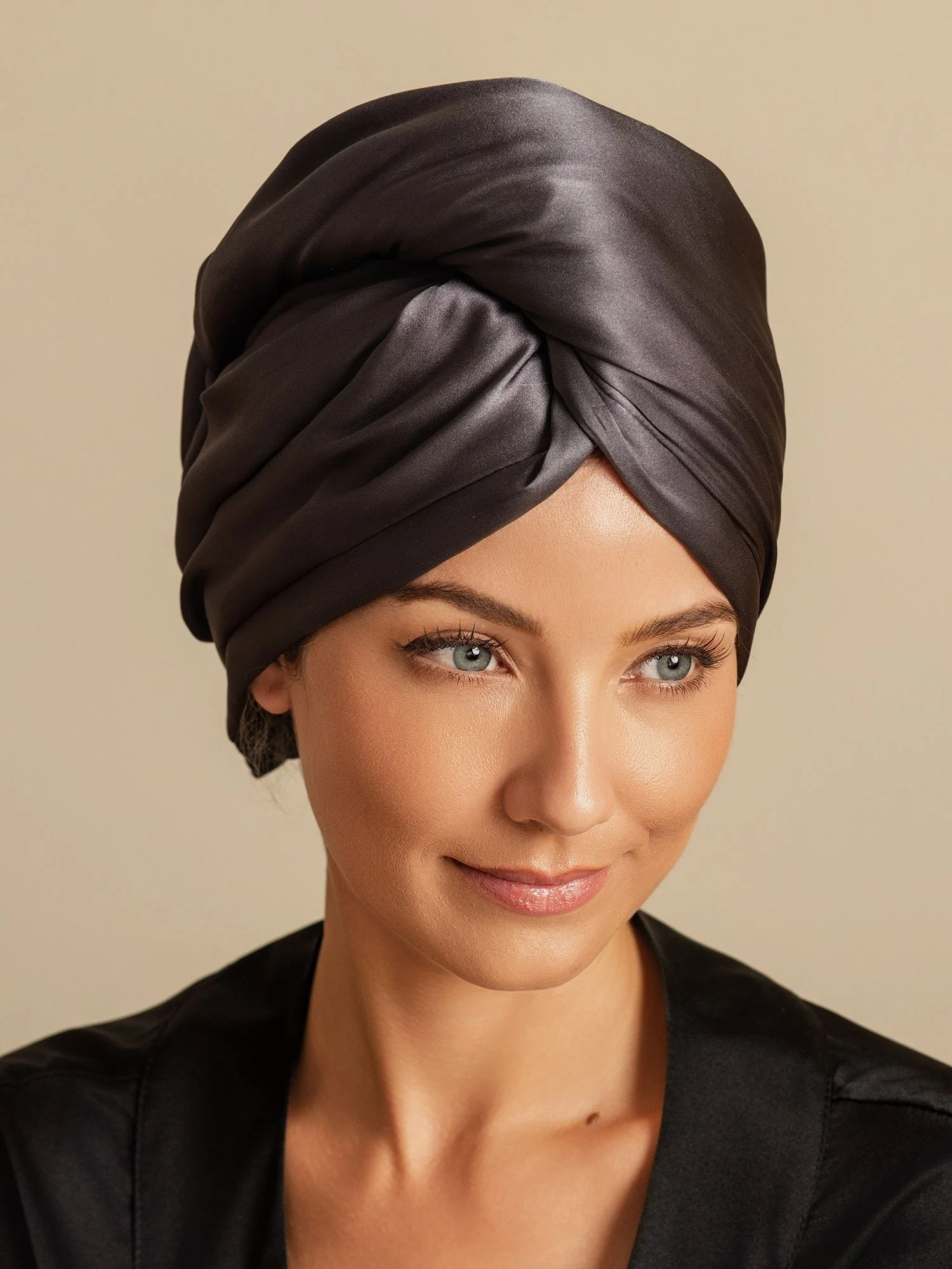 100% Mulberry Silk Double-Sided Hair Towel Wrap – Quick Dry, Frizz Free & Gentle on Hair - Image 41